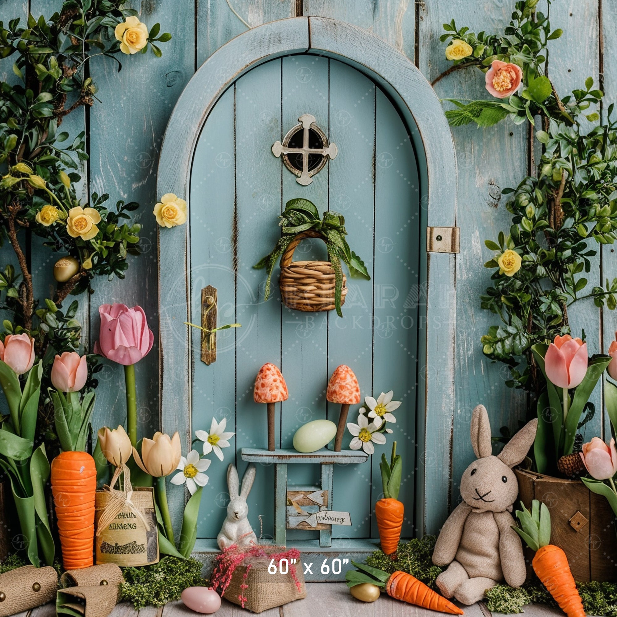 Enchanted Easter Garden Backdrop