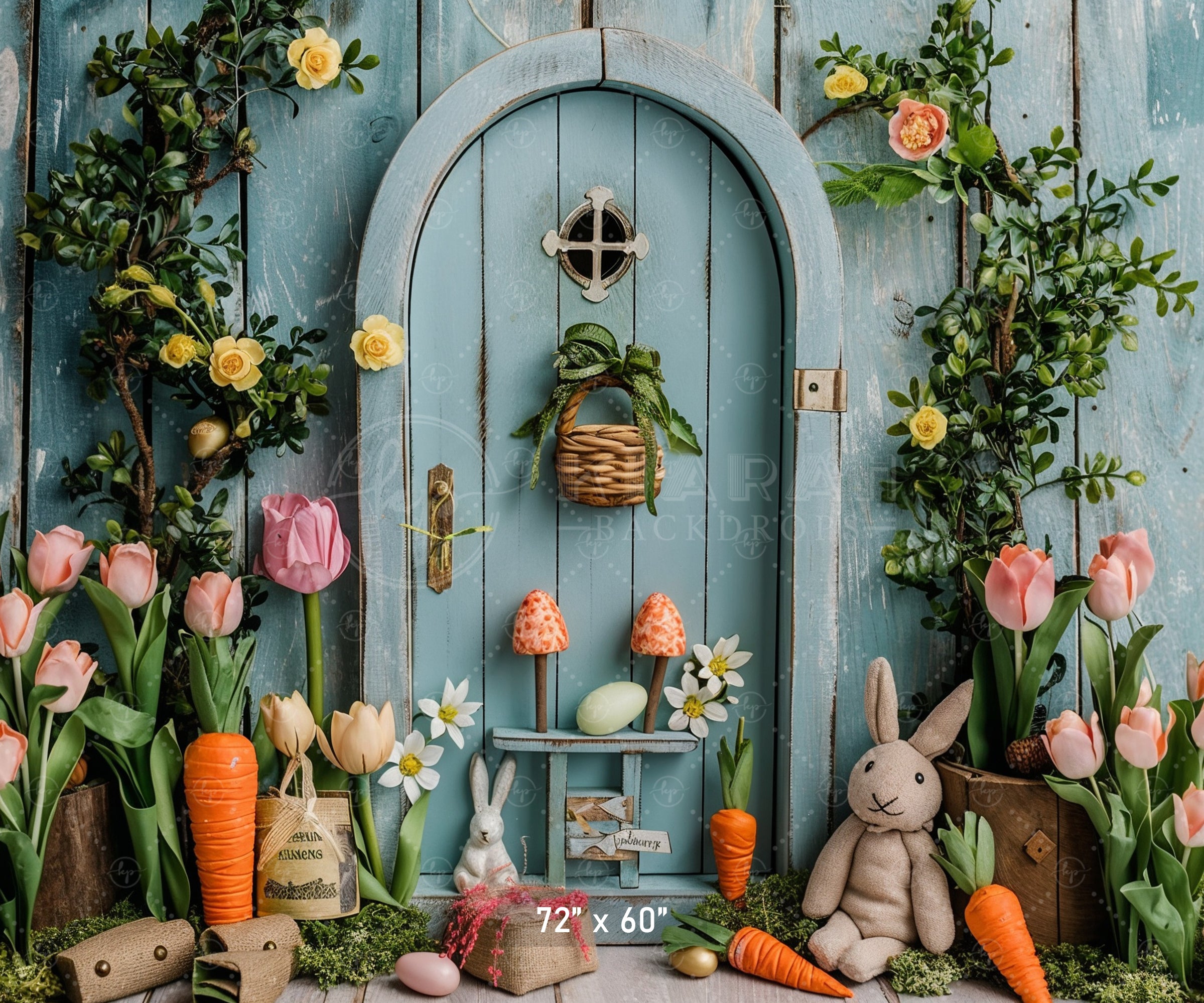 Enchanted Easter Garden Backdrop