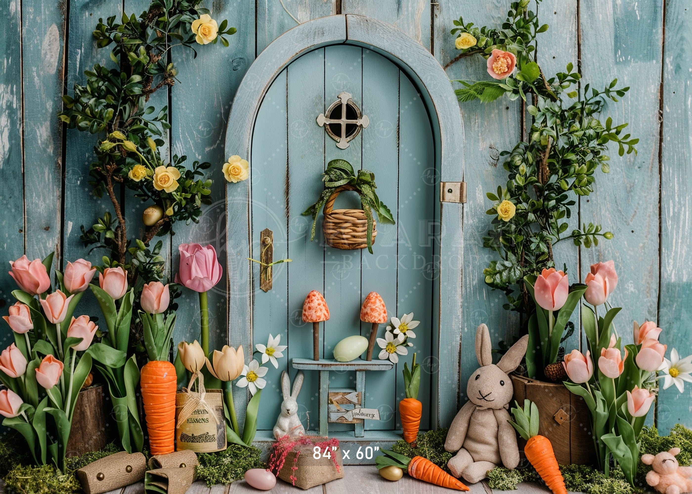 Enchanted Easter Garden Backdrop