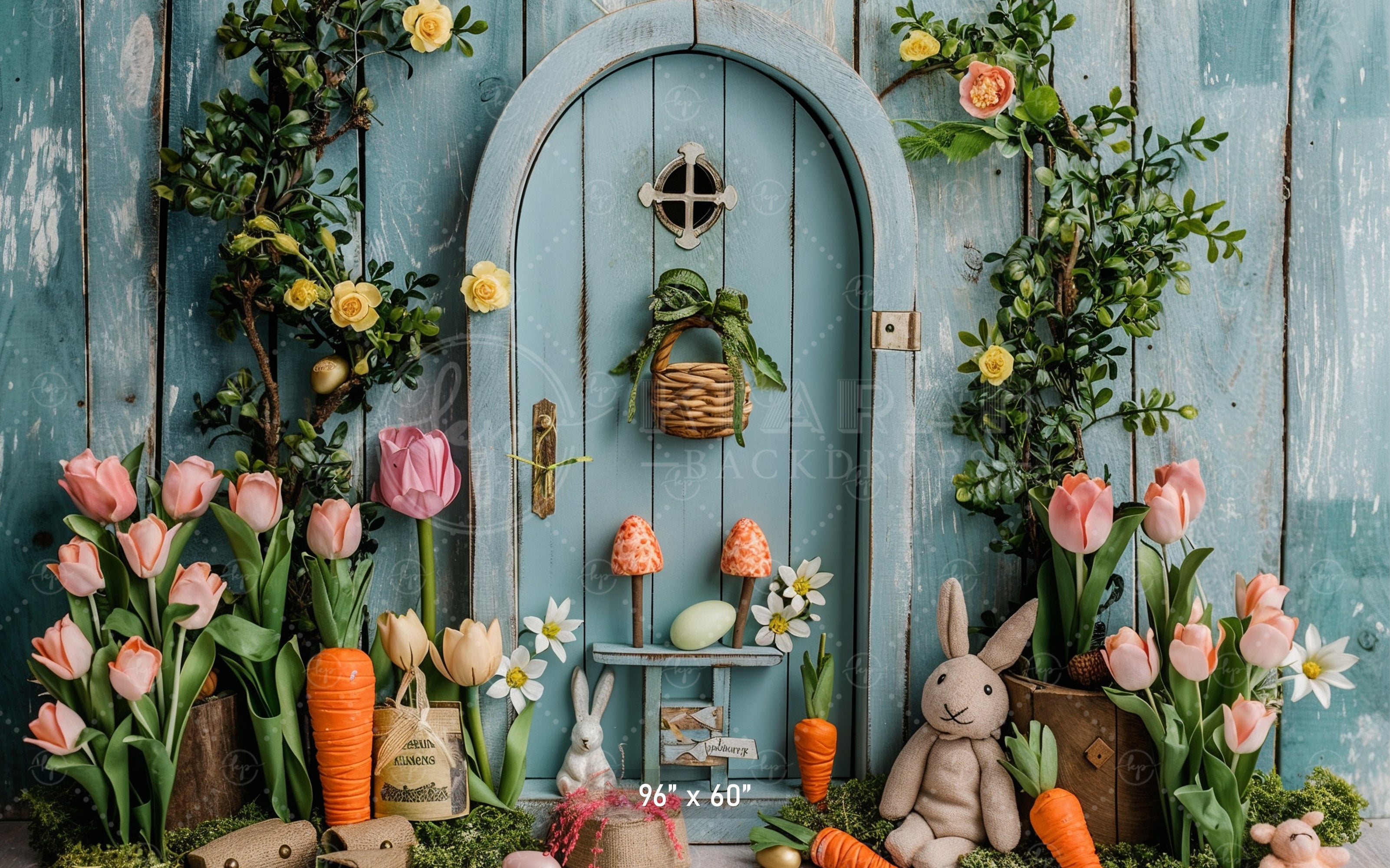 Enchanted Easter Garden Backdrop