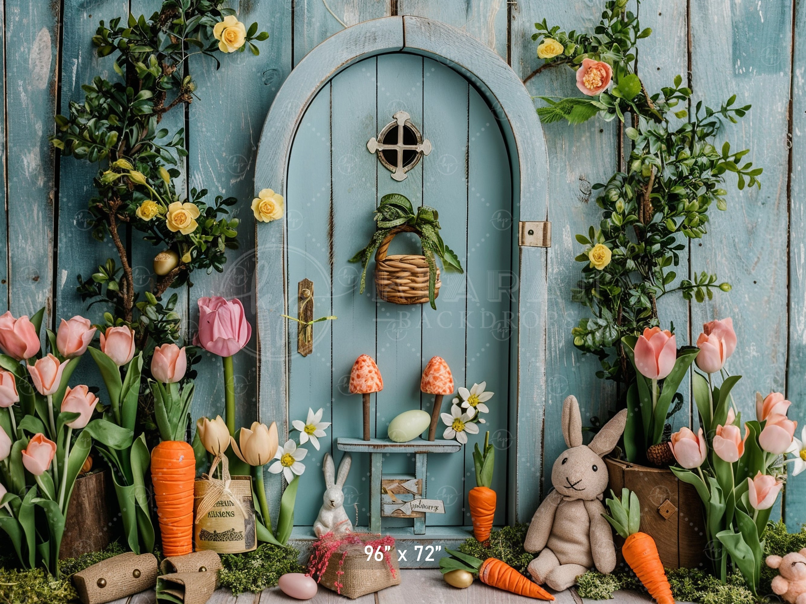 Enchanted Easter Garden Backdrop