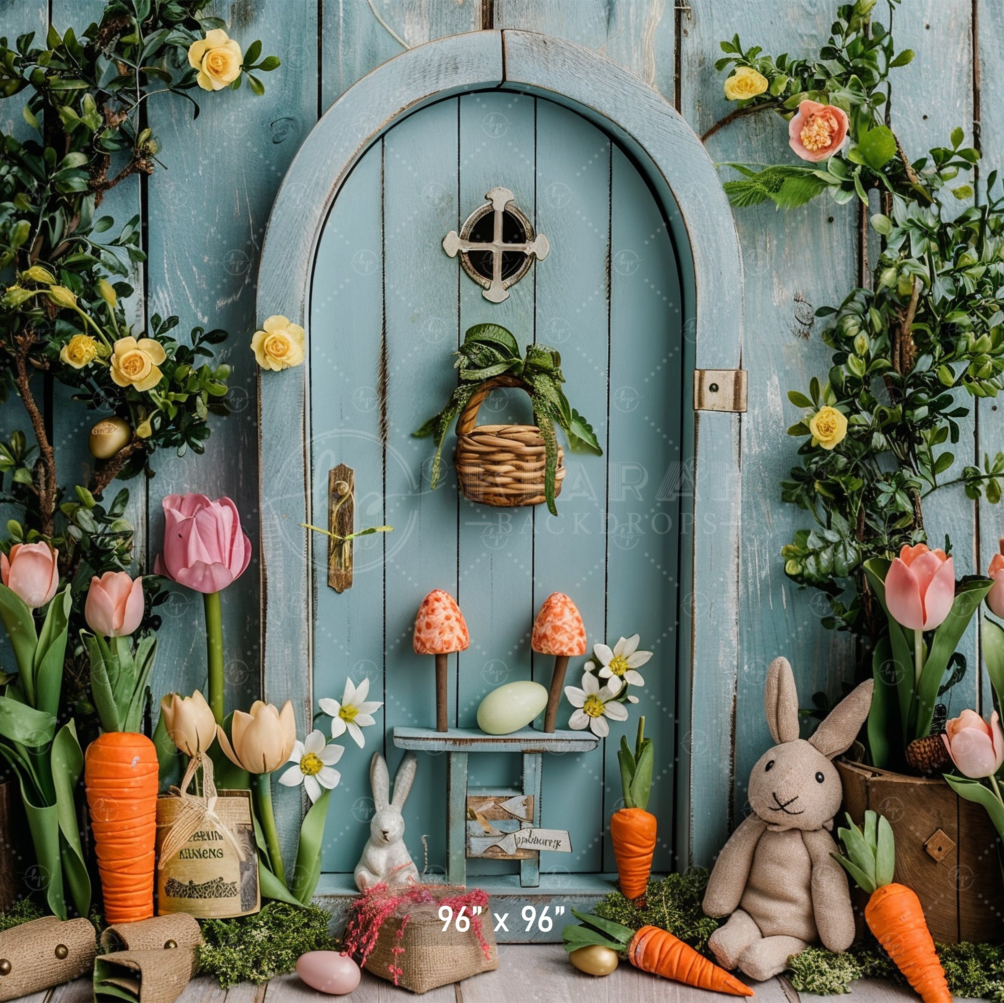 Enchanted Easter Garden Backdrop