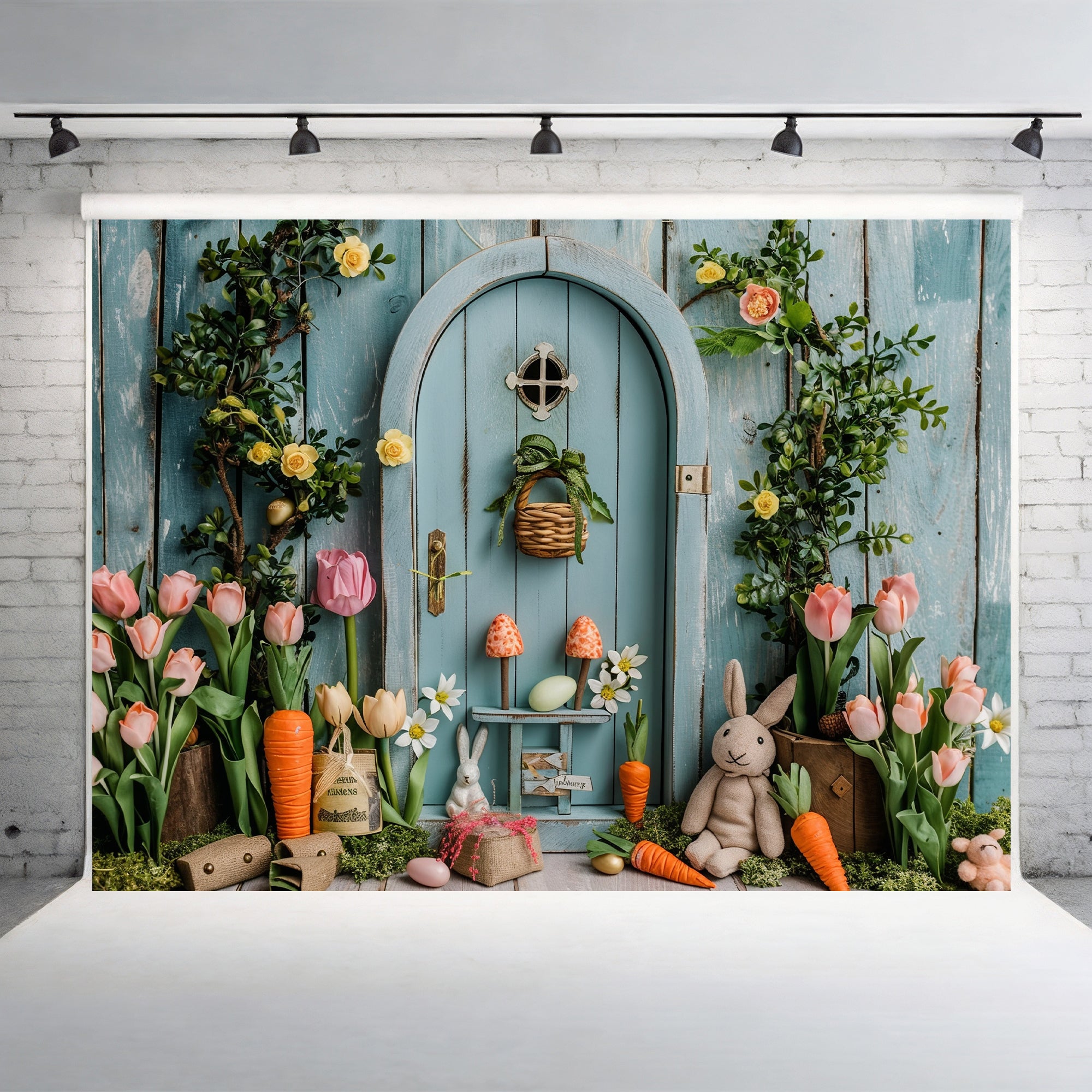 Enchanted Easter Garden Backdrop