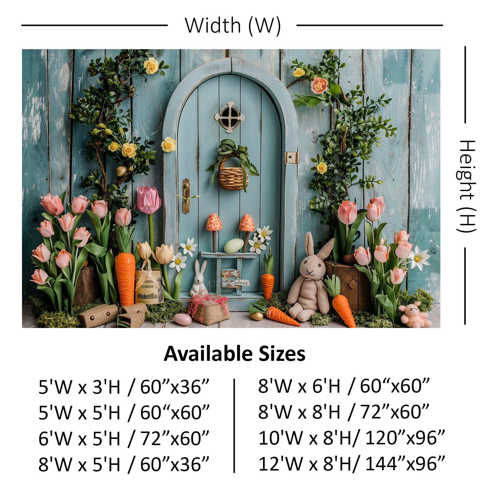 Enchanted Easter Garden Backdrop