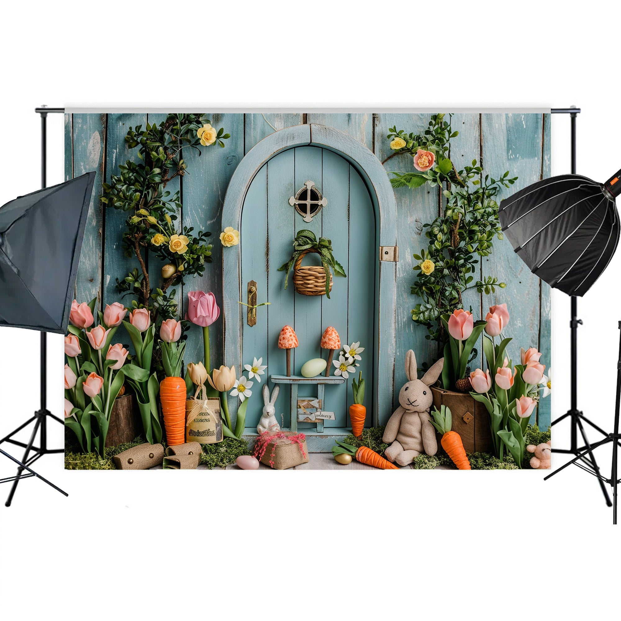 Enchanted Easter Garden Backdrop