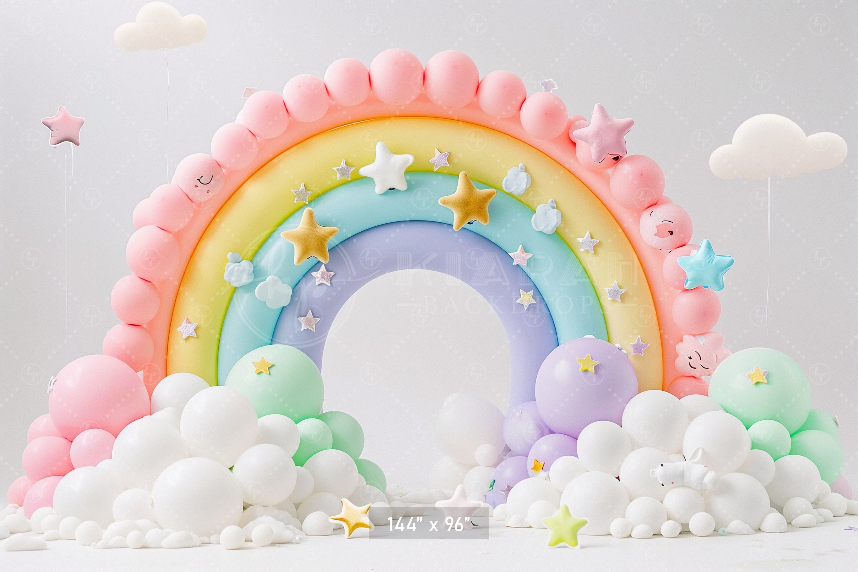 Whimsical Rainbow Dreams Backdrop