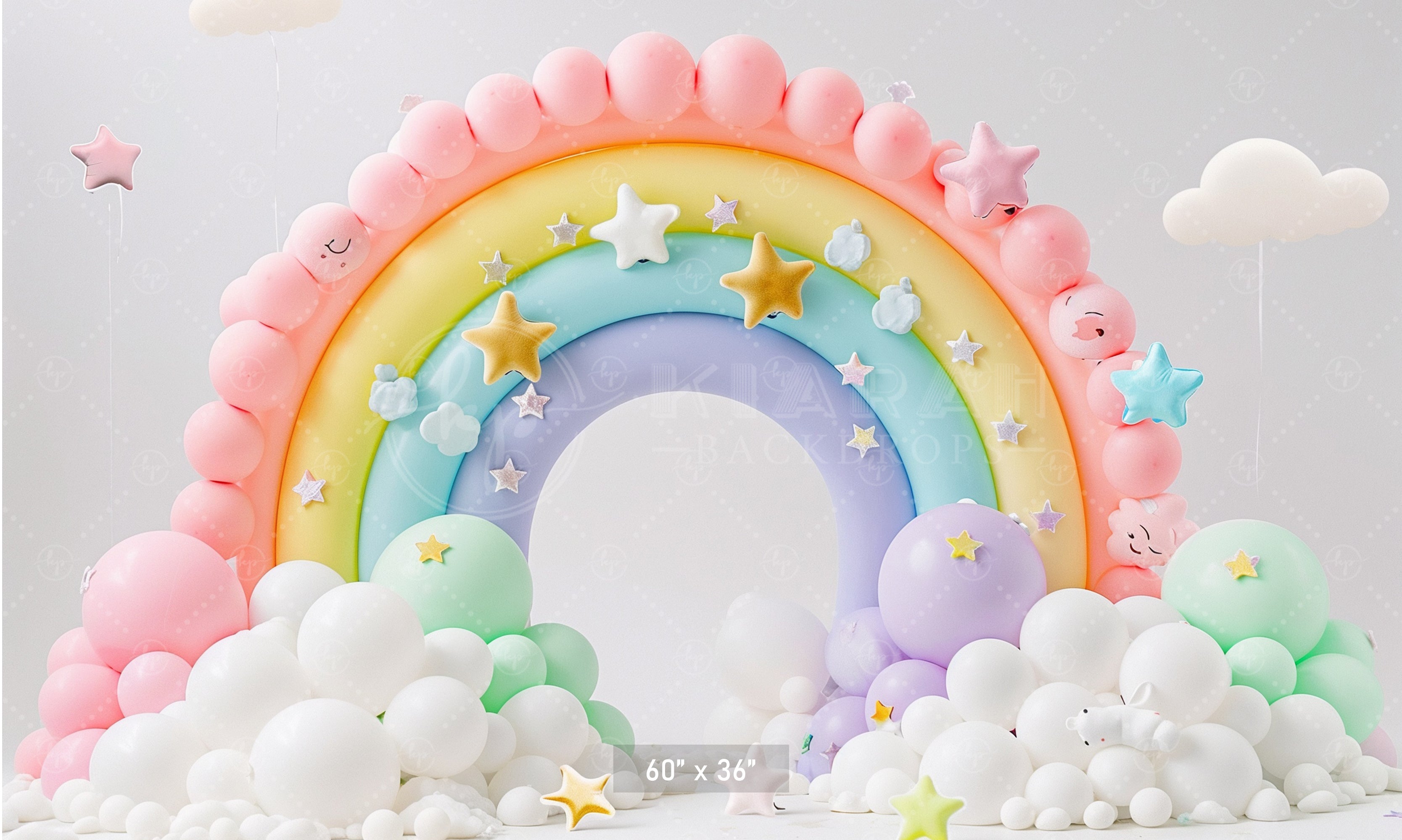 Whimsical Rainbow Dreams Backdrop