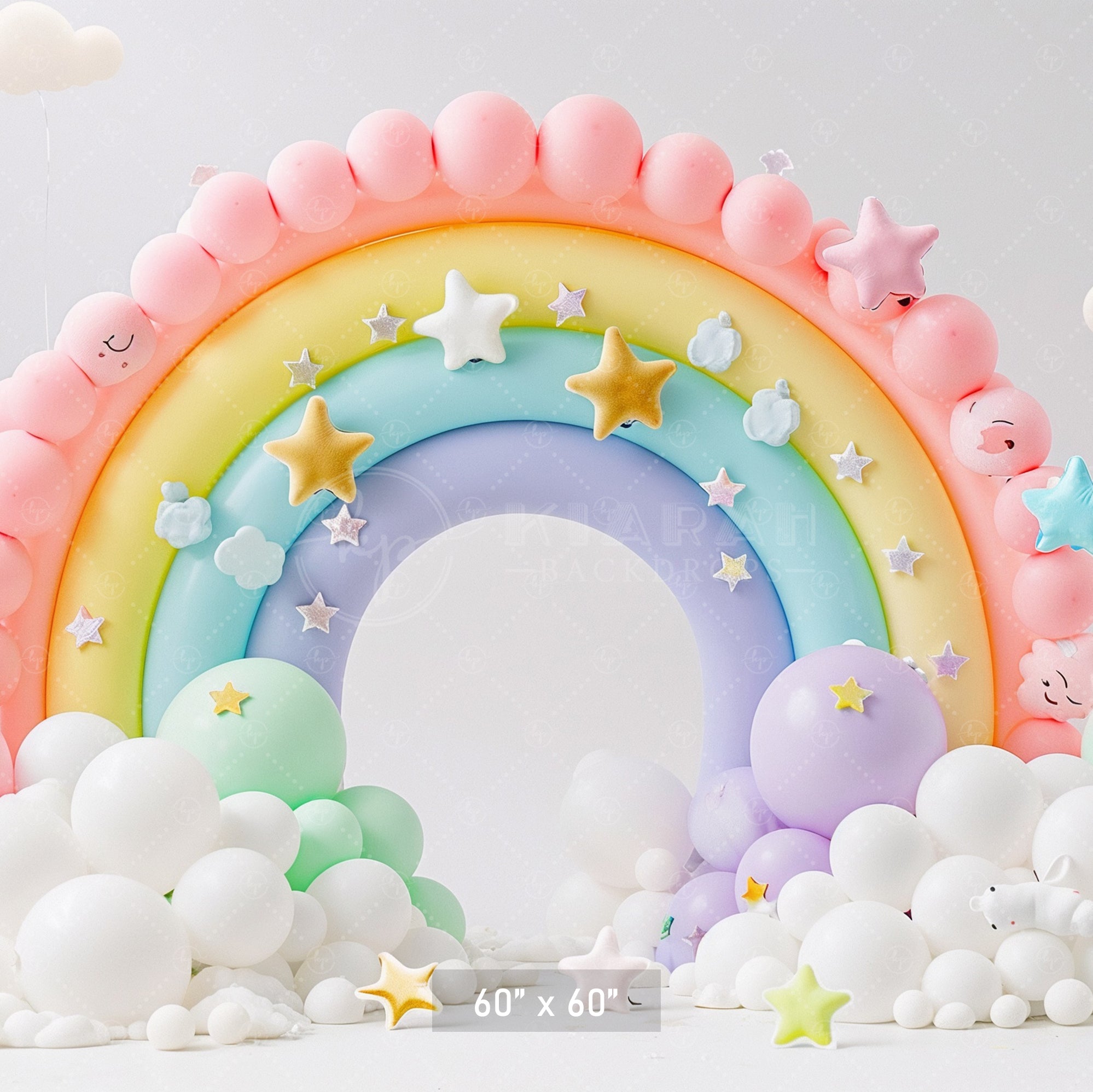 Whimsical Rainbow Dreams Backdrop