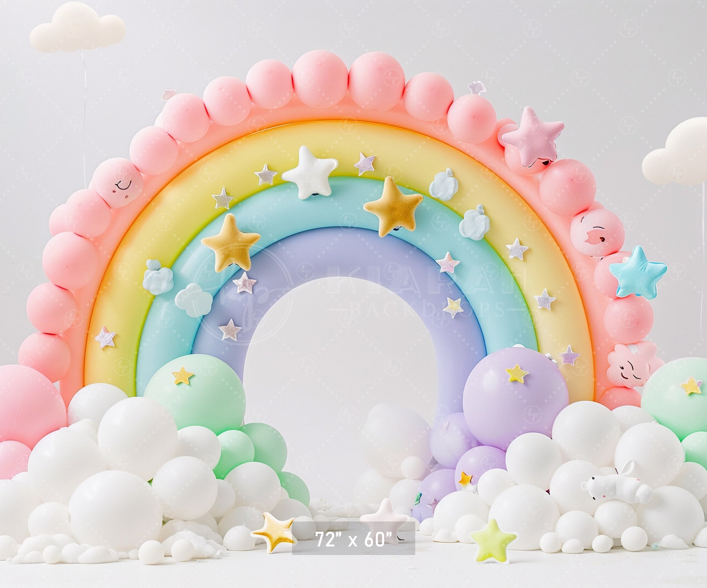 Whimsical Rainbow Dreams Backdrop