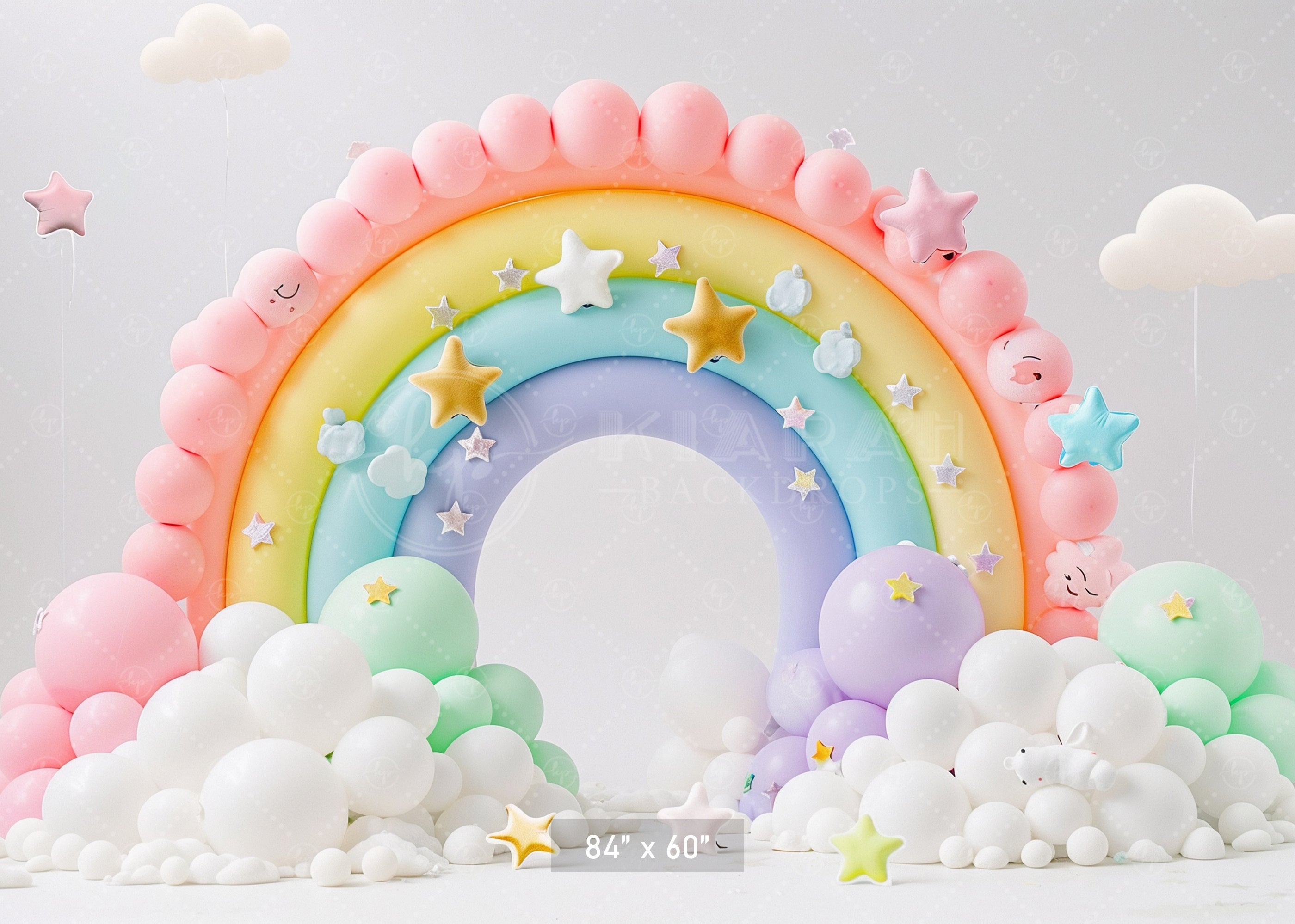Whimsical Rainbow Dreams Backdrop