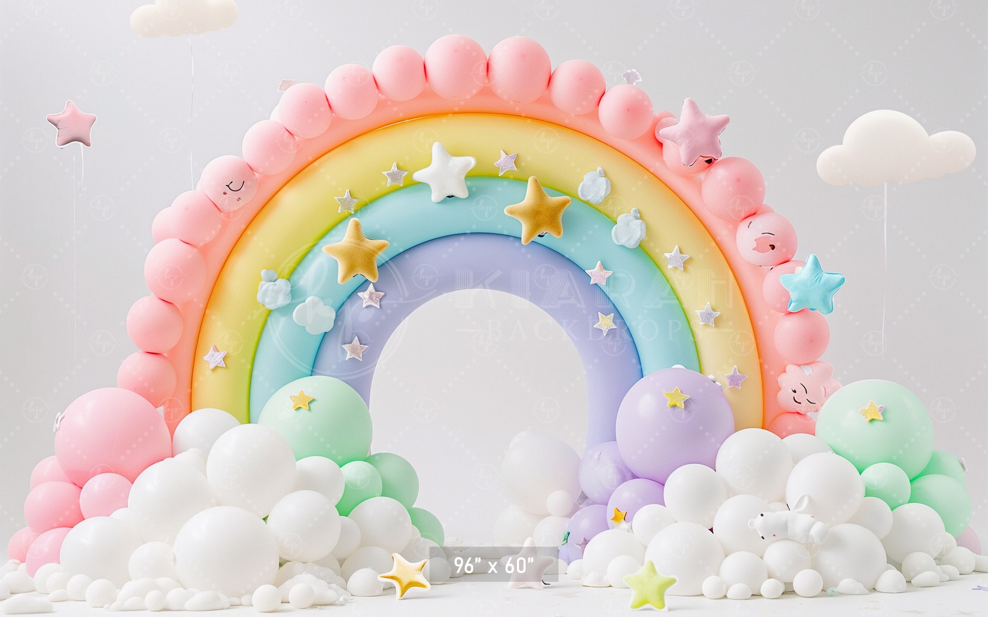 Whimsical Rainbow Dreams Backdrop