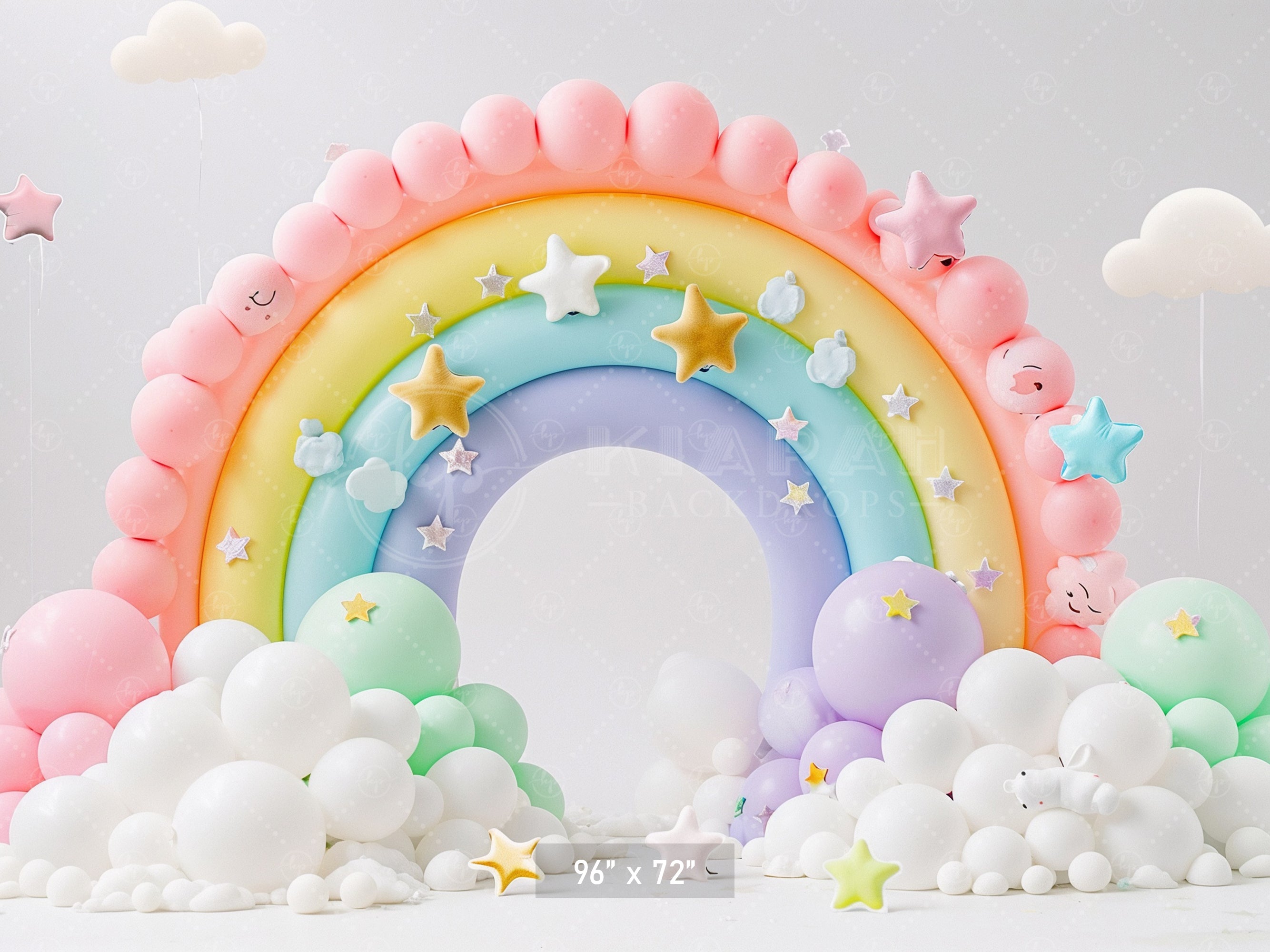 Whimsical Rainbow Dreams Backdrop