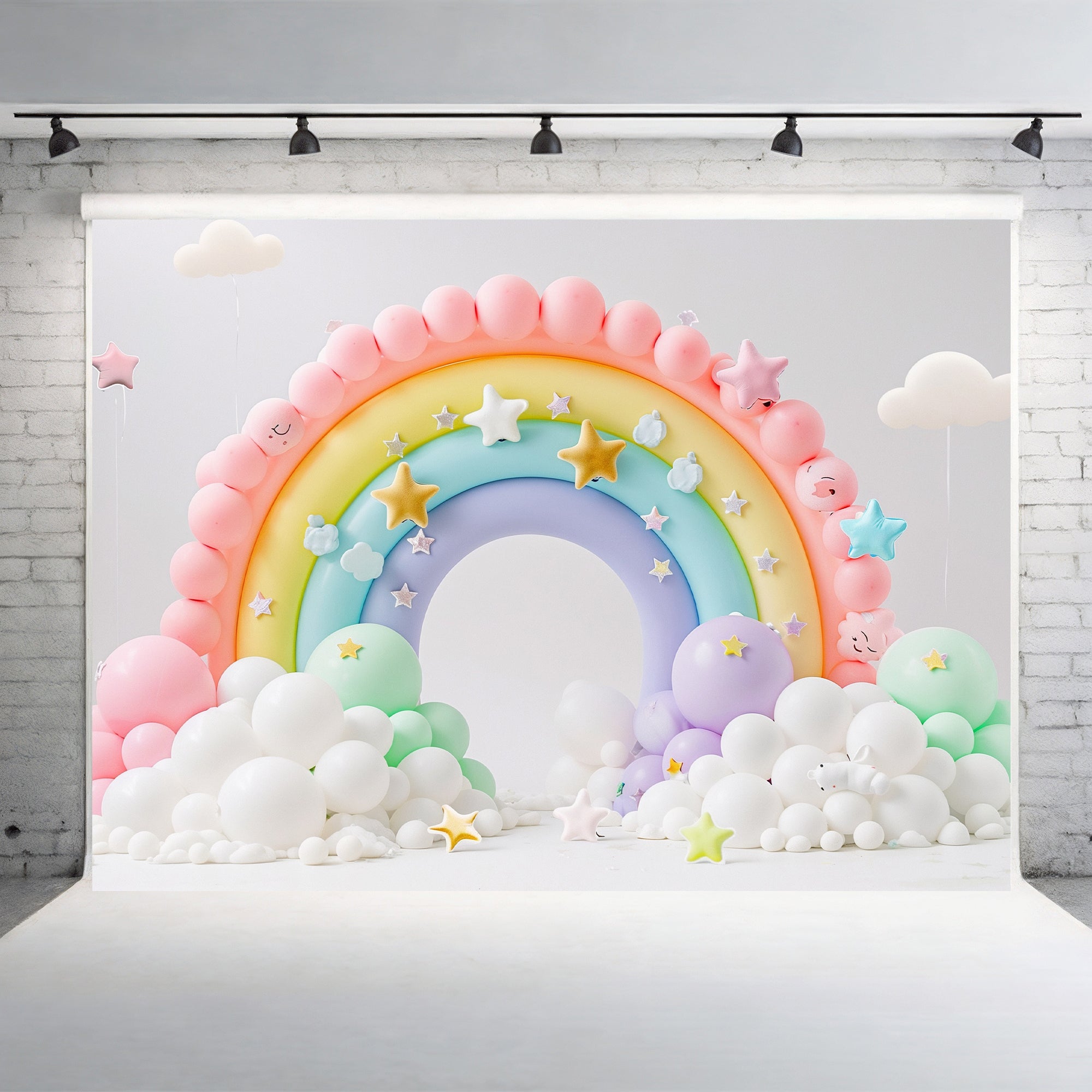 Whimsical Rainbow Dreams Backdrop