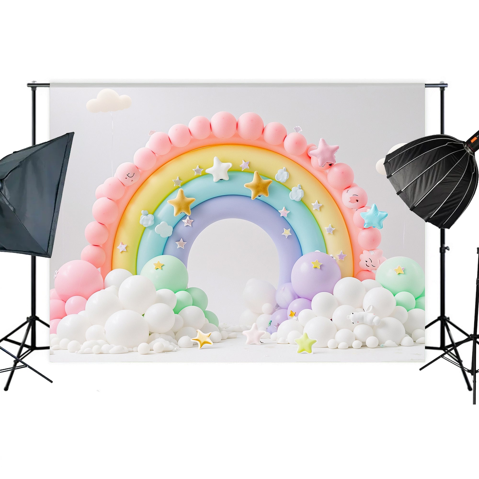 Whimsical Rainbow Dreams Backdrop