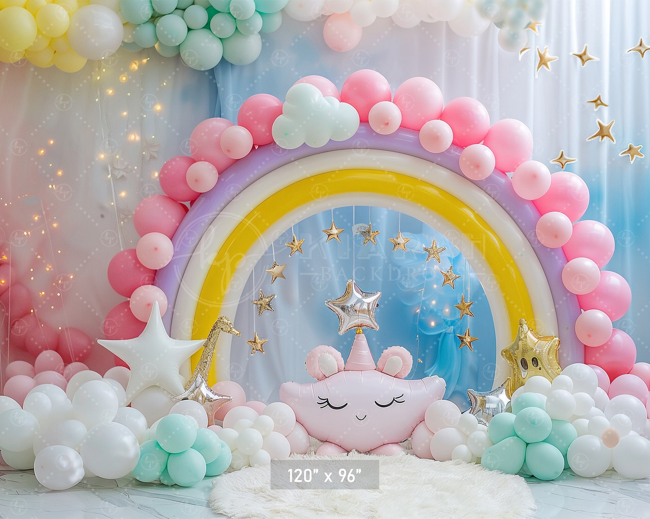 Magical Pastel Rainbow Backdrop