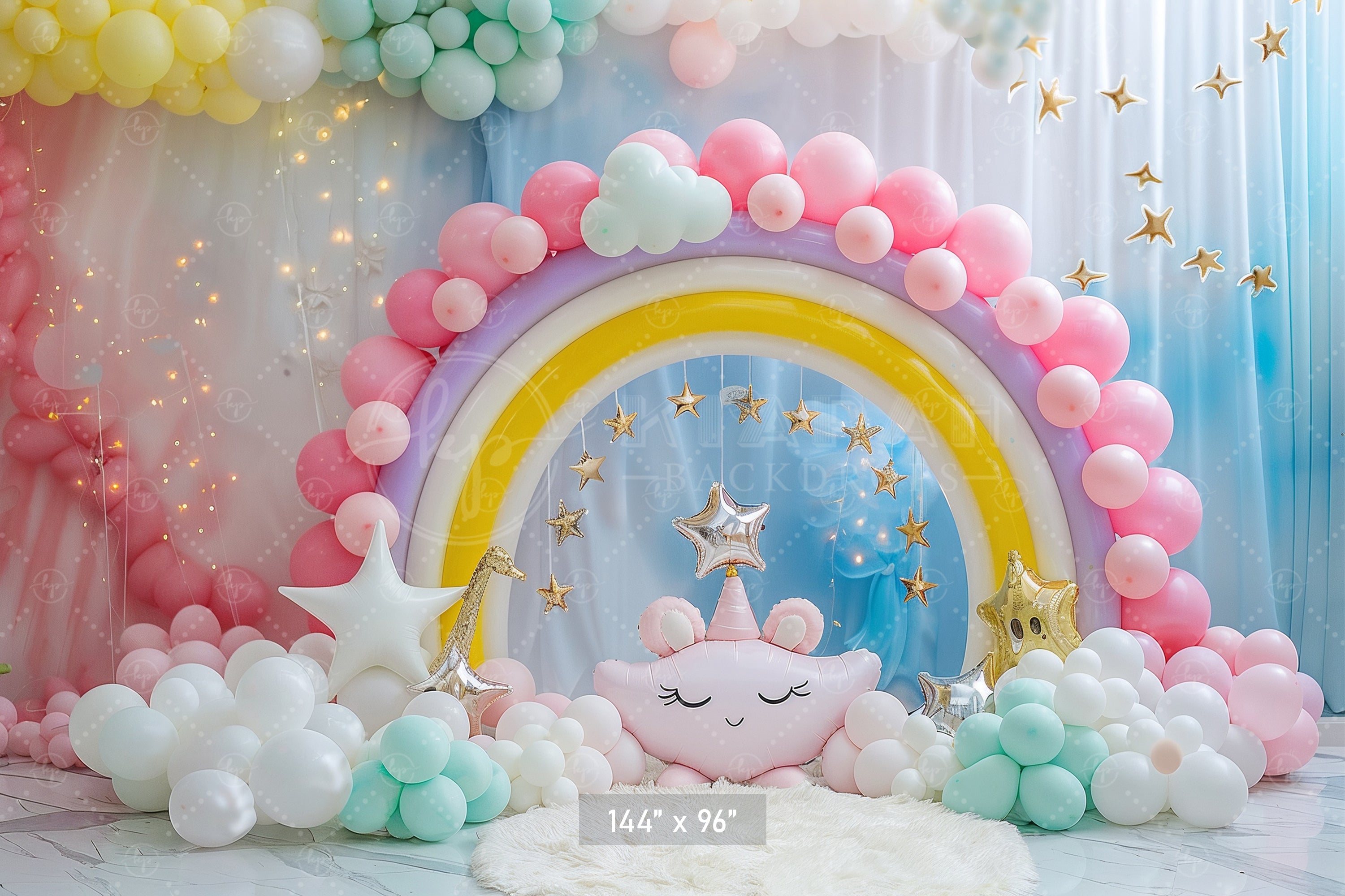 Magical Pastel Rainbow Backdrop