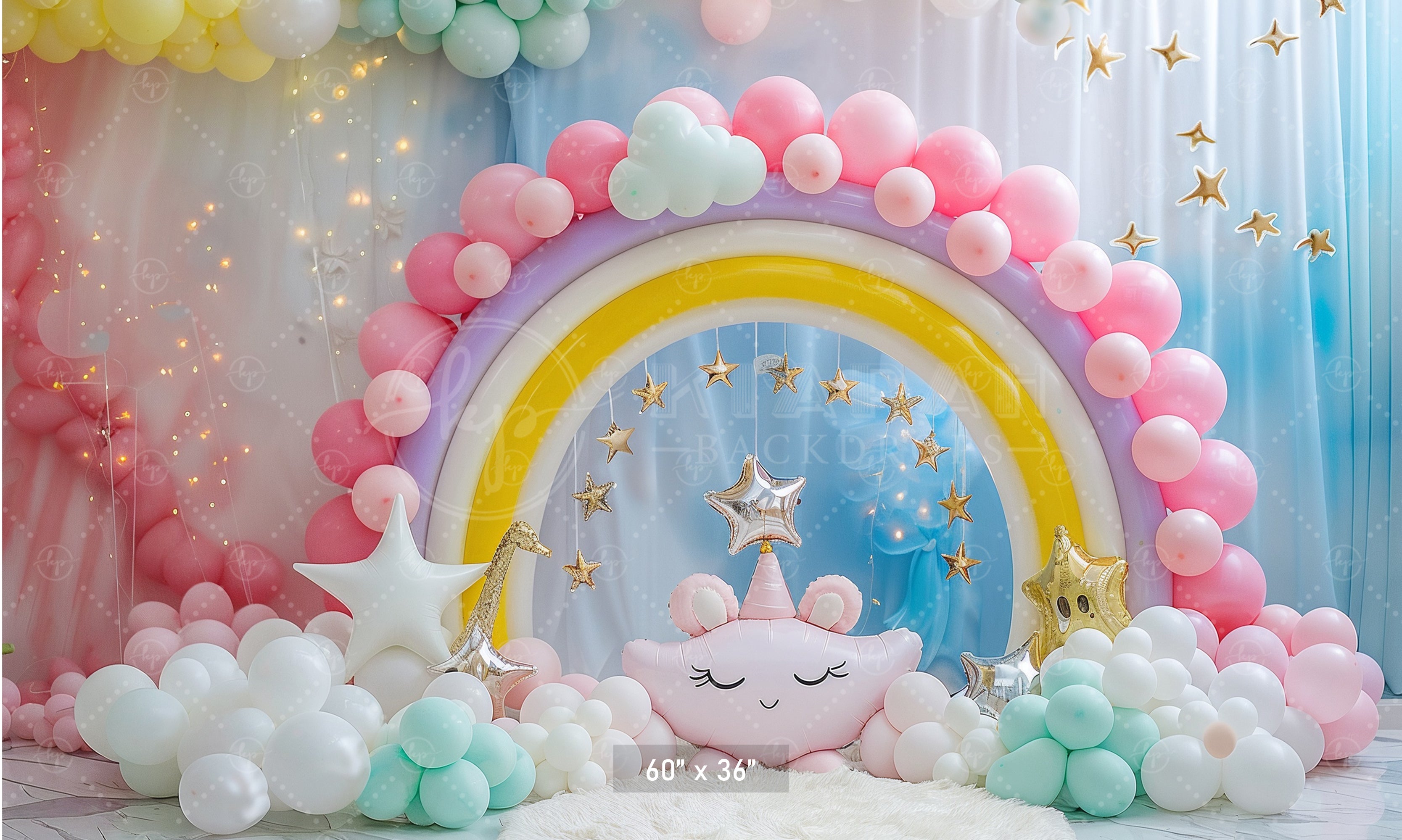 Magical Pastel Rainbow Backdrop