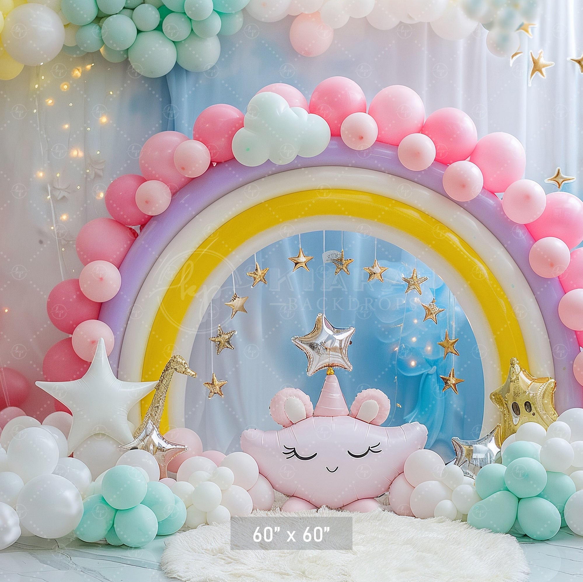 Magical Pastel Rainbow Backdrop