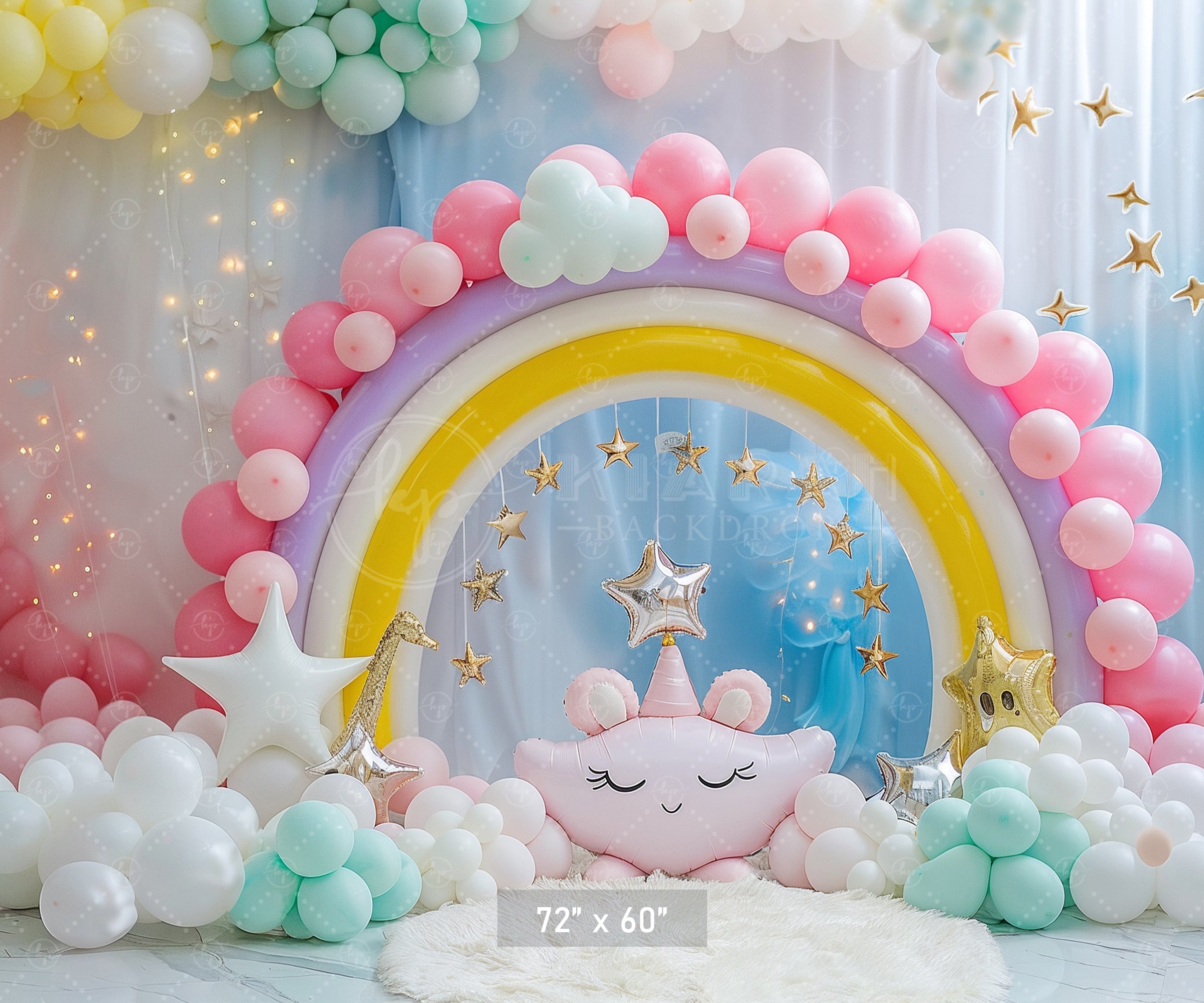 Magical Pastel Rainbow Backdrop
