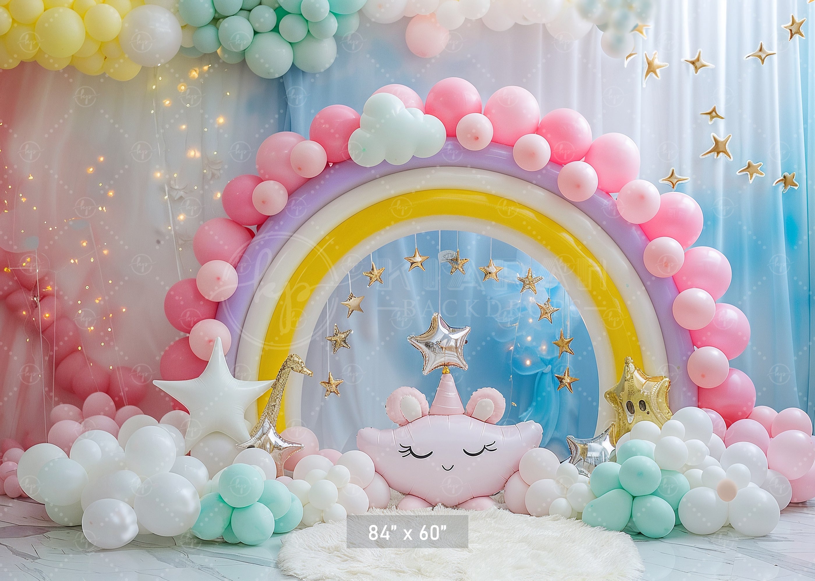 Magical Pastel Rainbow Backdrop