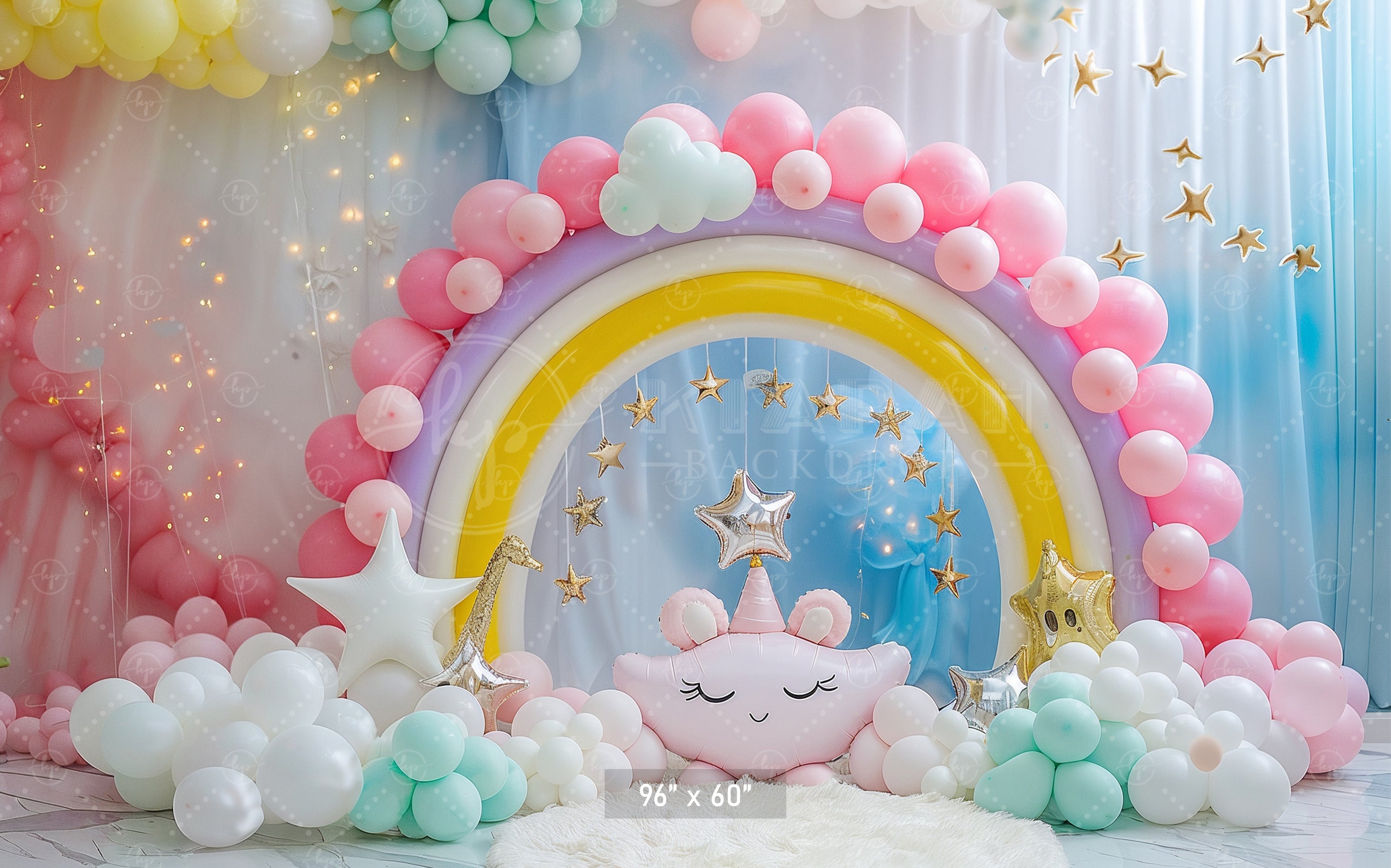 Magical Pastel Rainbow Backdrop