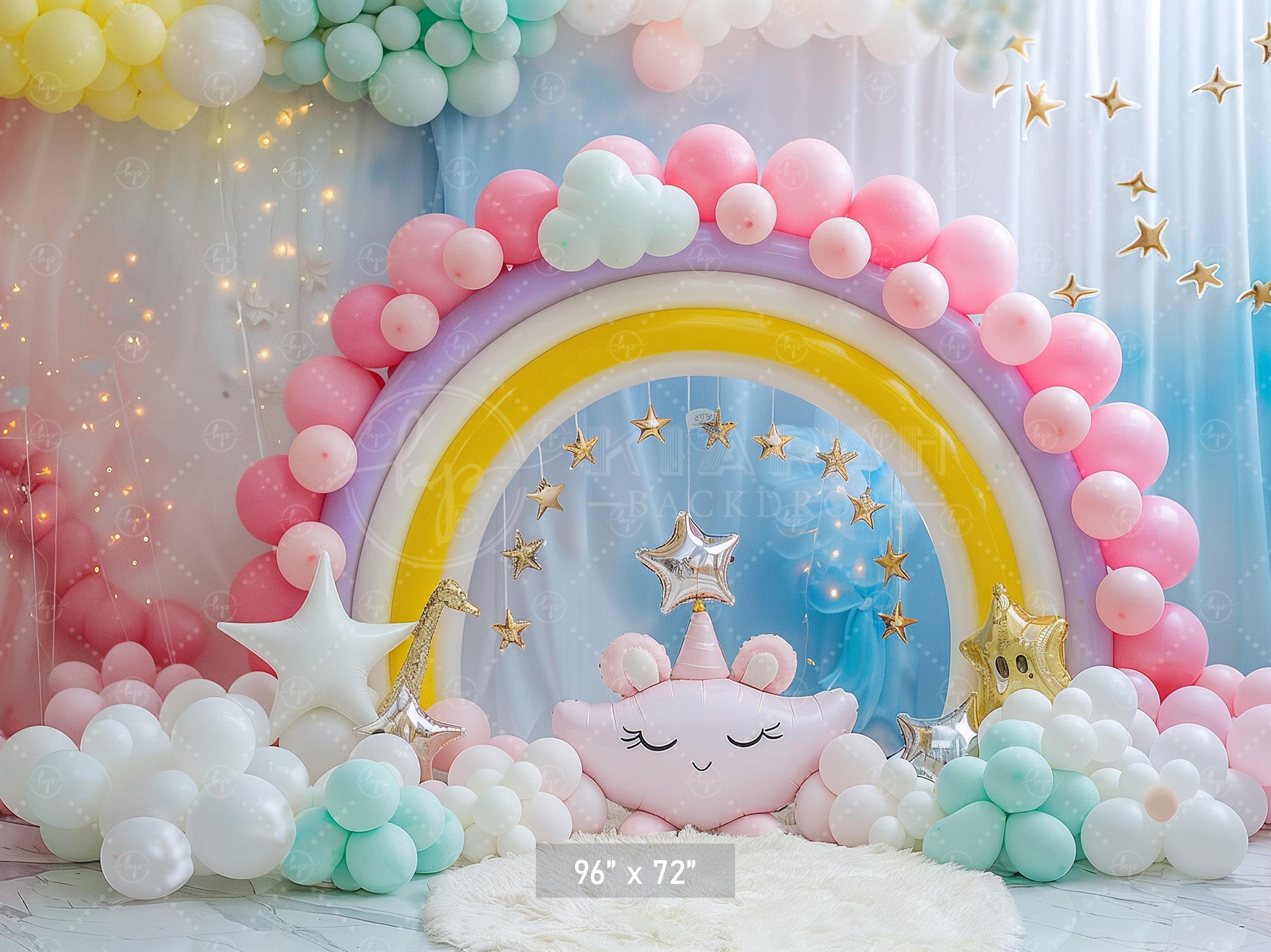 Magical Pastel Rainbow Backdrop
