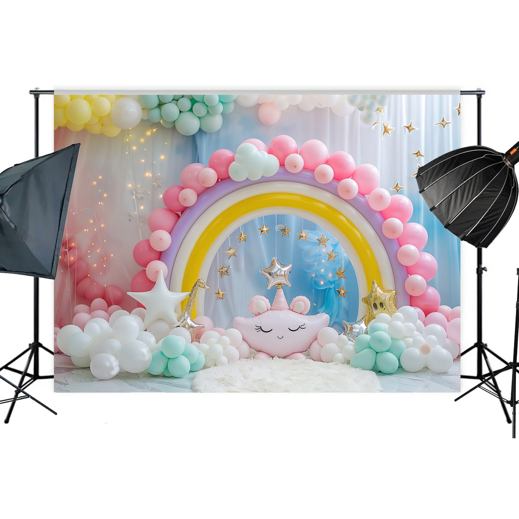 Magical Pastel Rainbow Backdrop