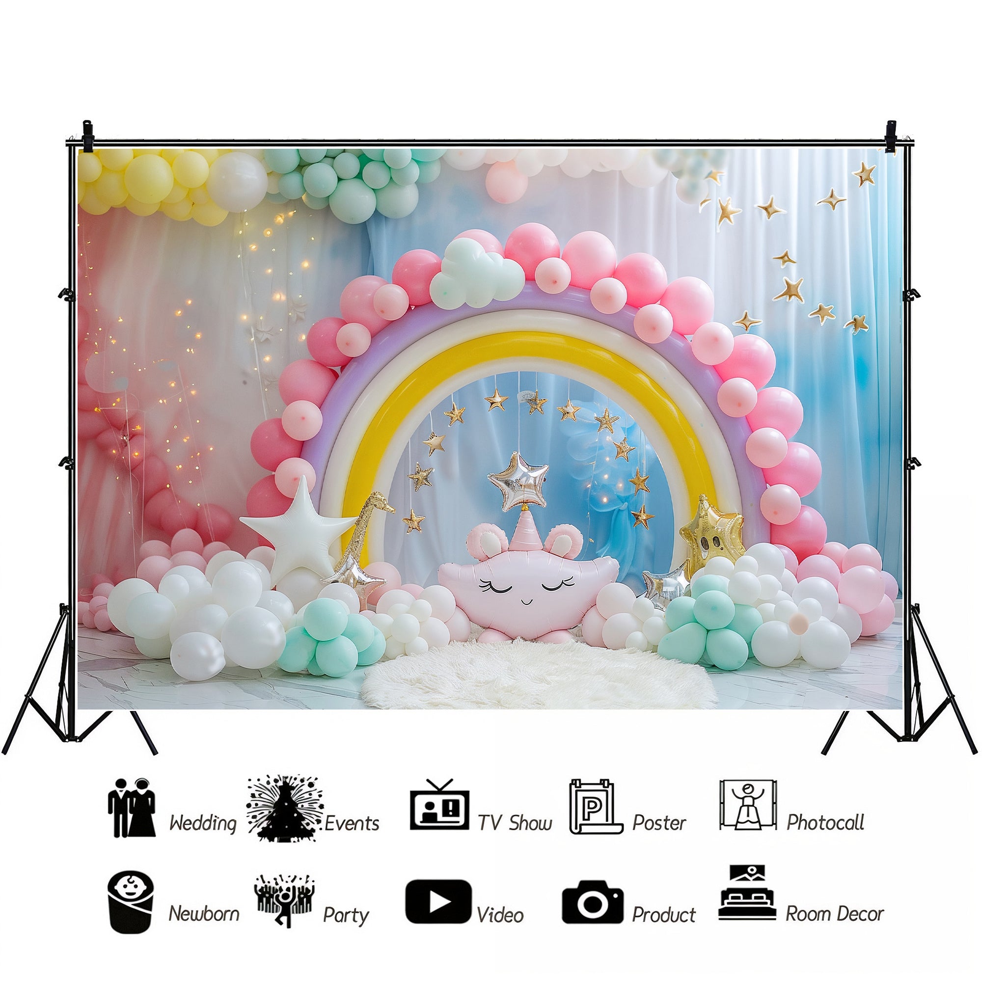 Magical Pastel Rainbow Backdrop