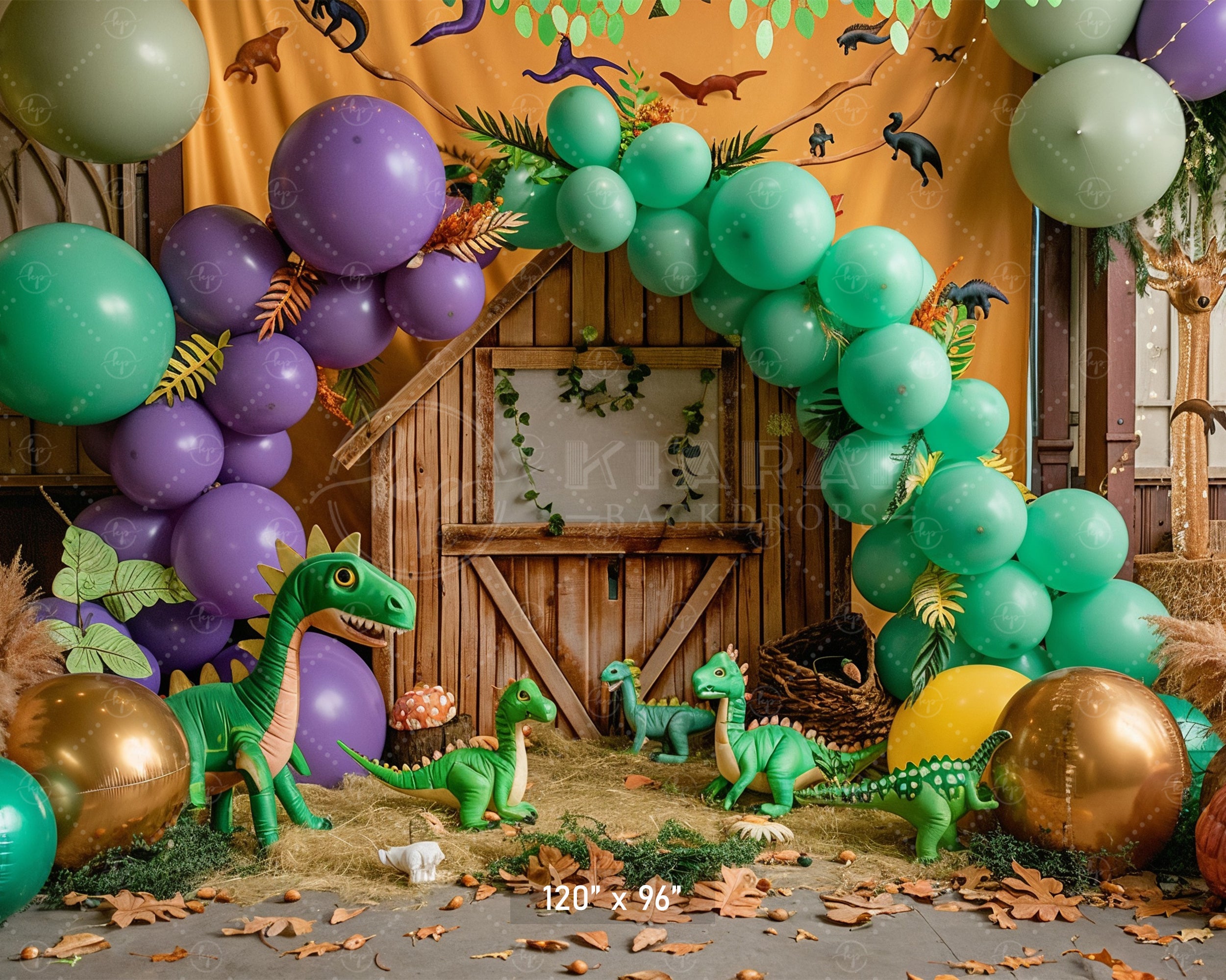 Prehistoric Dinosaur Adventure Backdrop