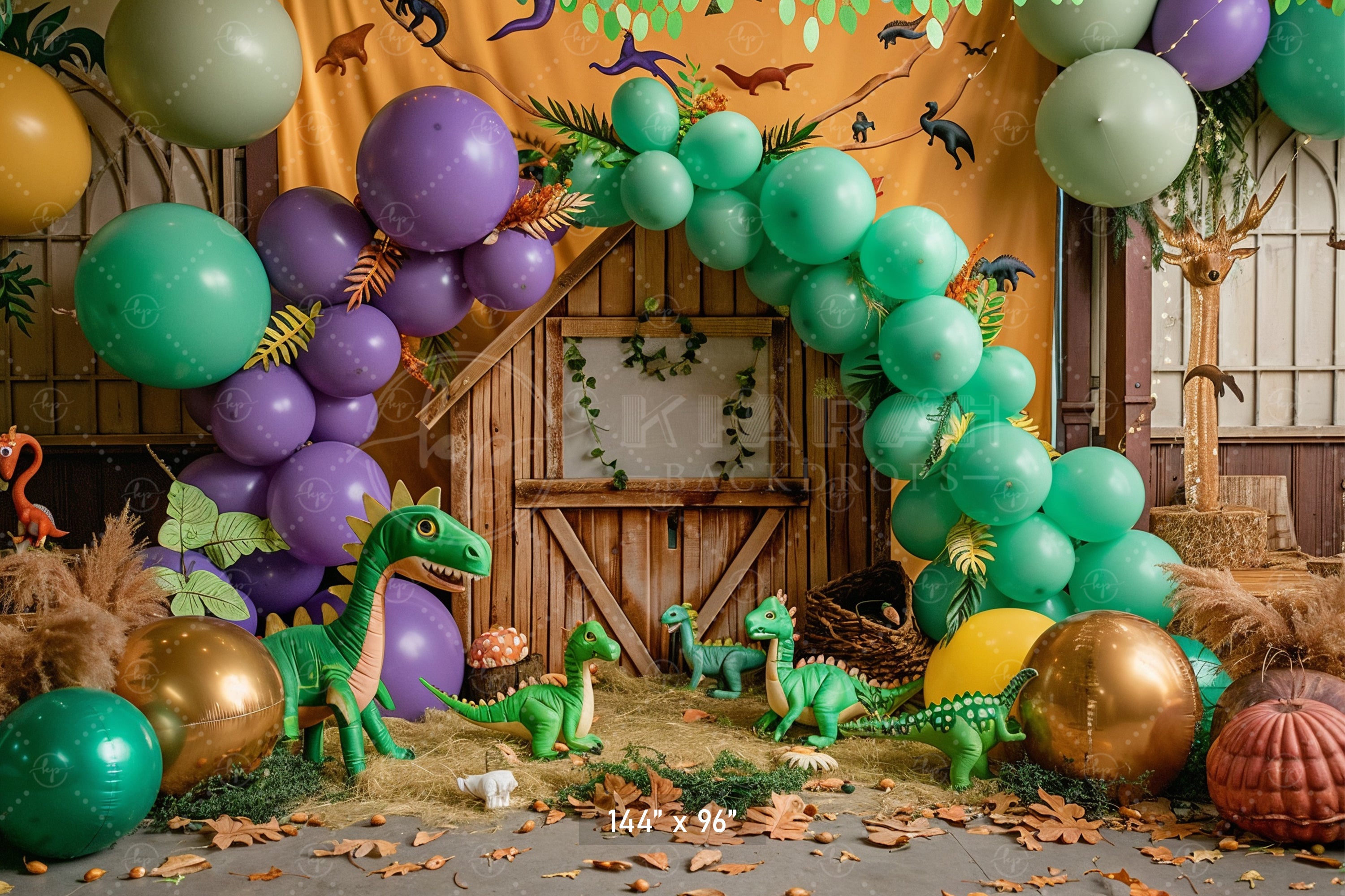 Prehistoric Dinosaur Adventure Backdrop