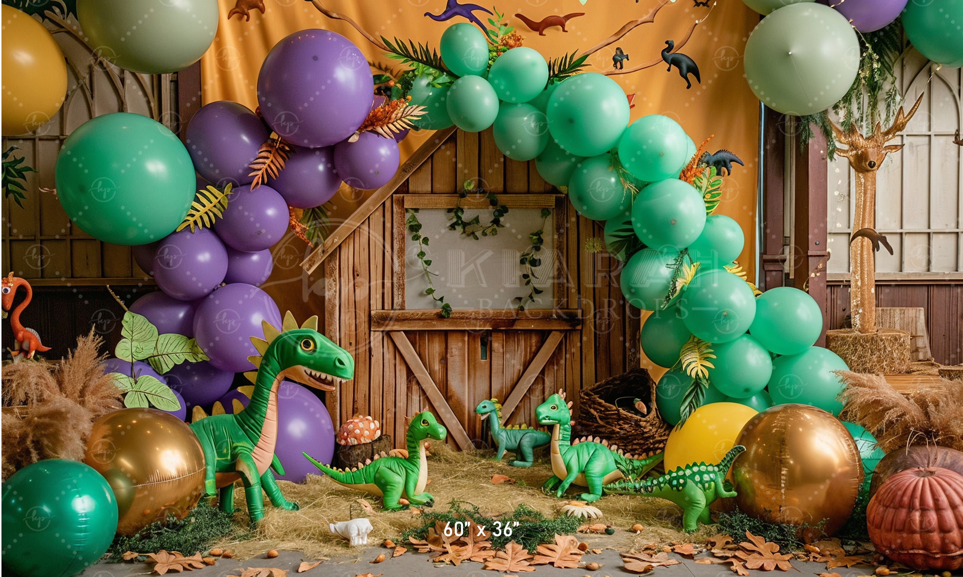 Prehistoric Dinosaur Adventure Backdrop