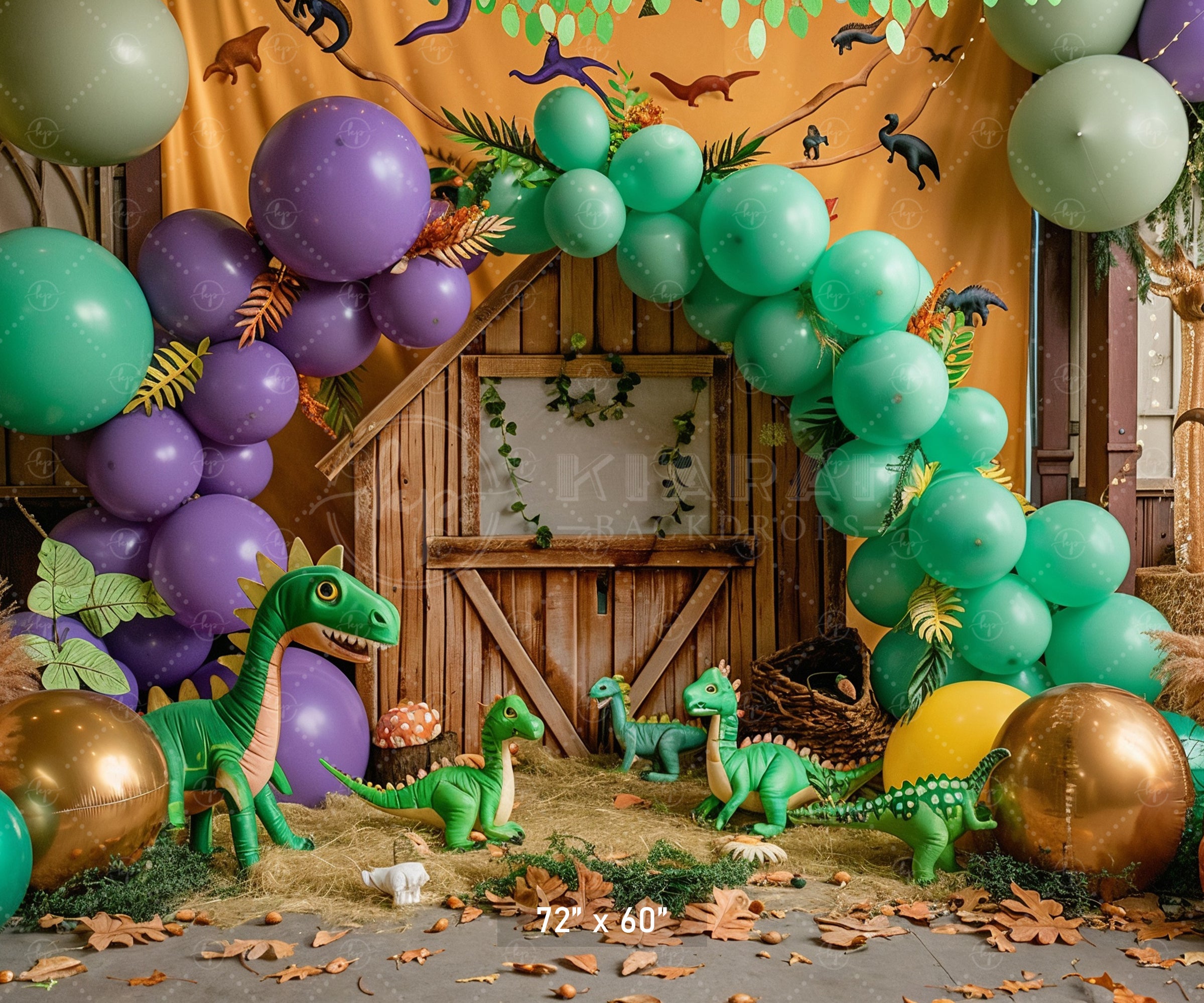 Prehistoric Dinosaur Adventure Backdrop