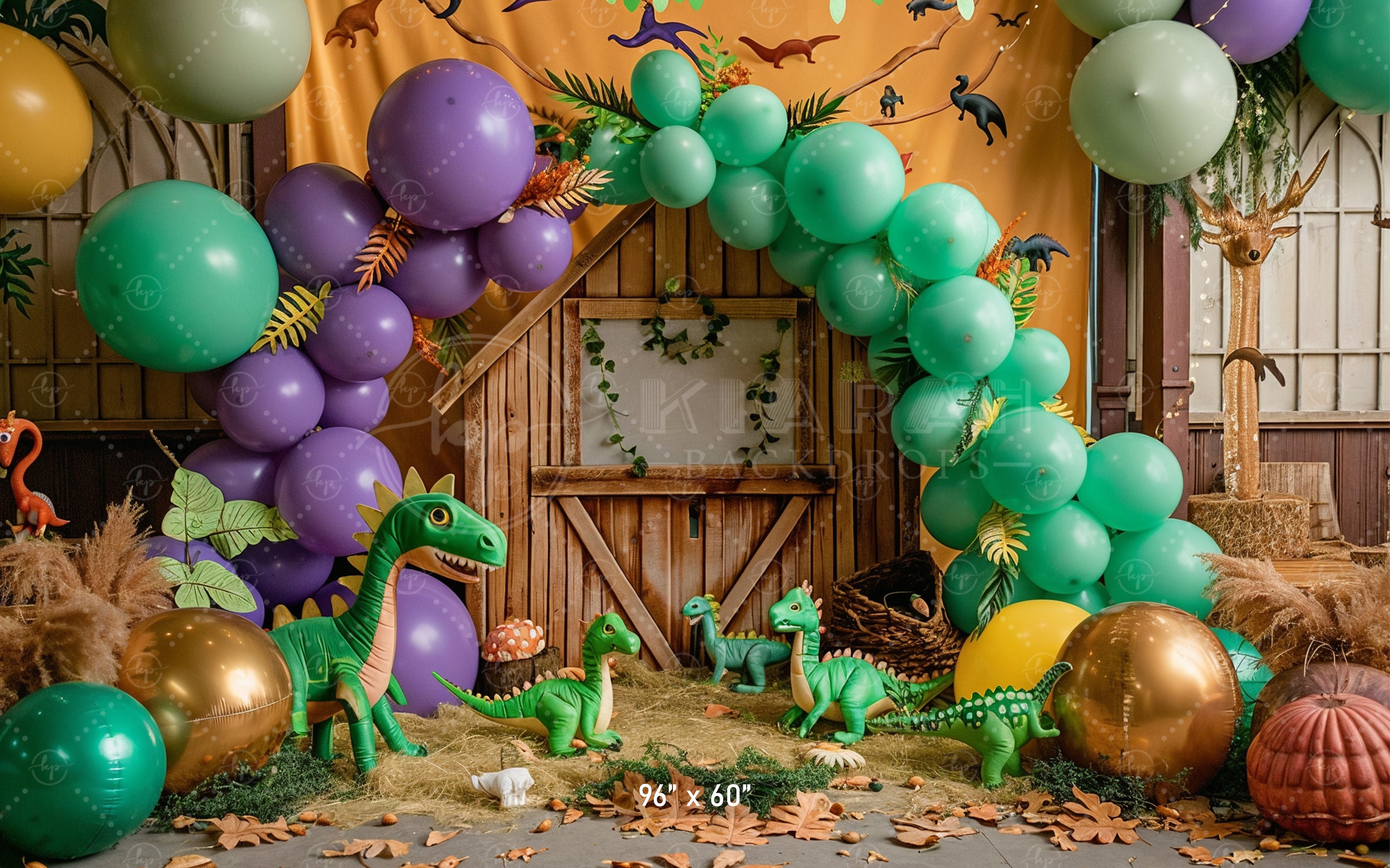 Prehistoric Dinosaur Adventure Backdrop