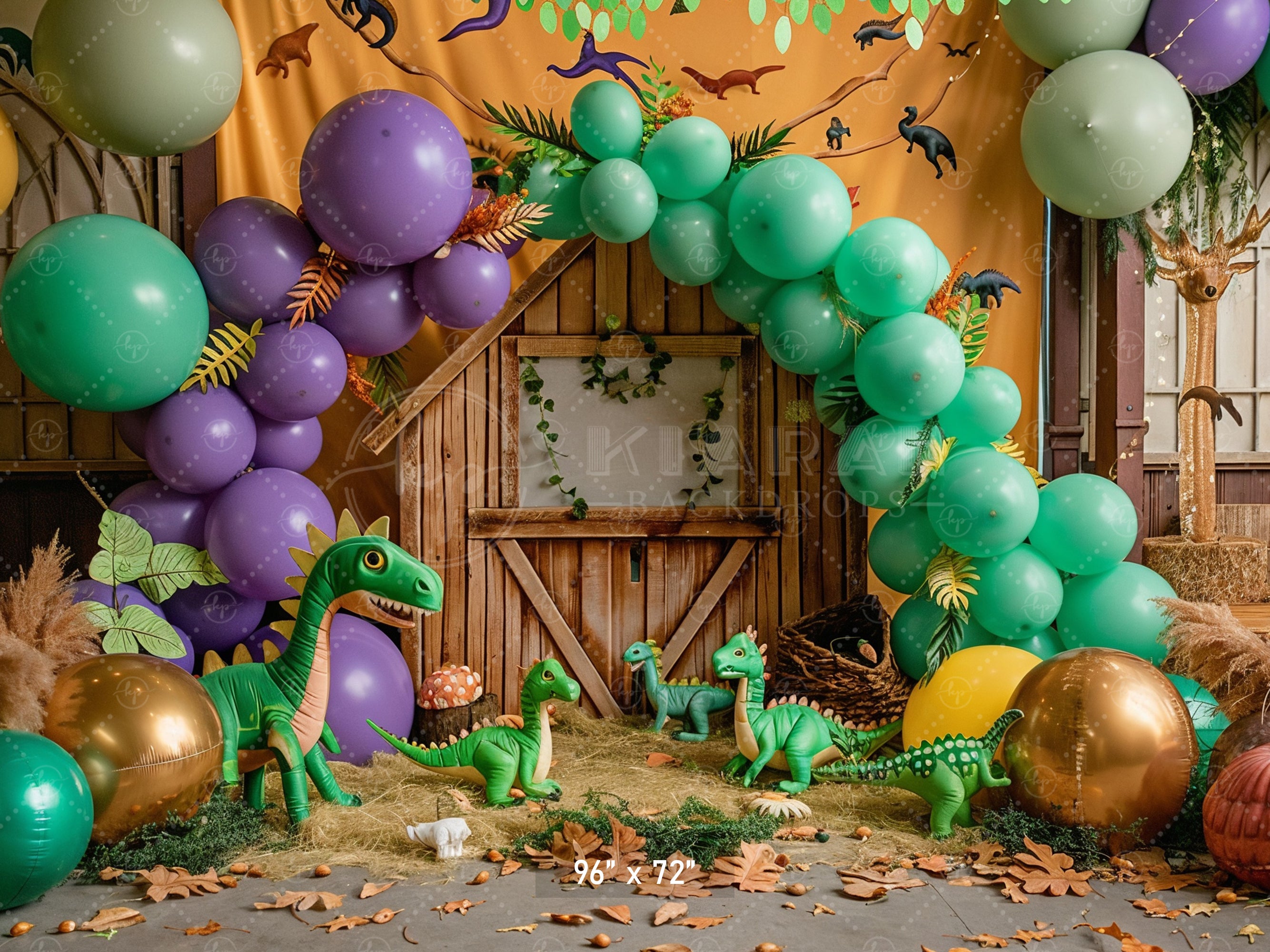 Prehistoric Dinosaur Adventure Backdrop