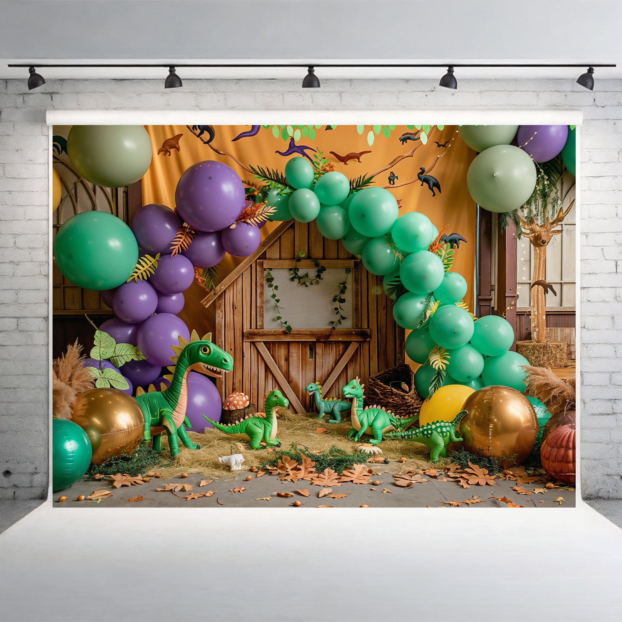 Prehistoric Dinosaur Adventure Backdrop