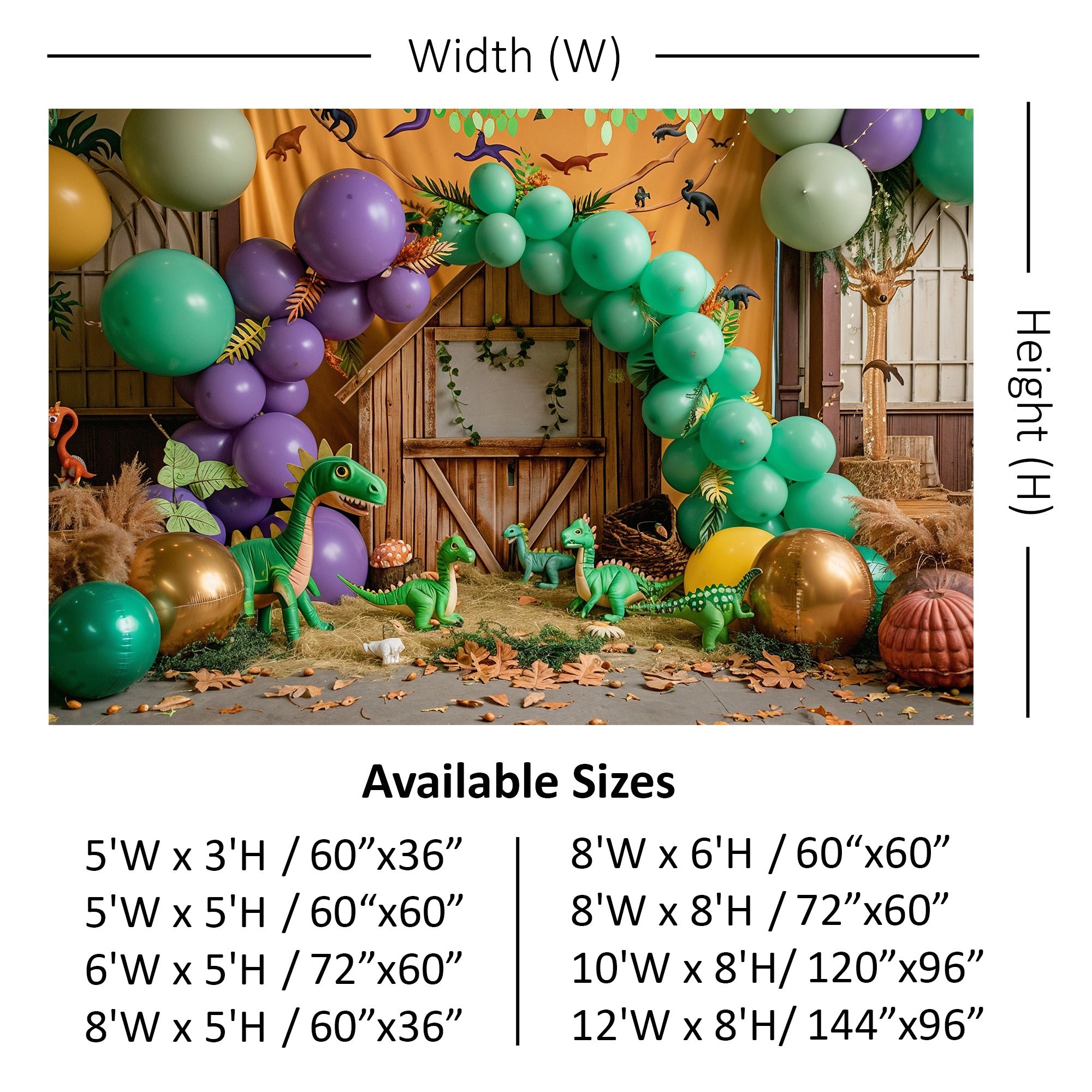 Prehistoric Dinosaur Adventure Backdrop