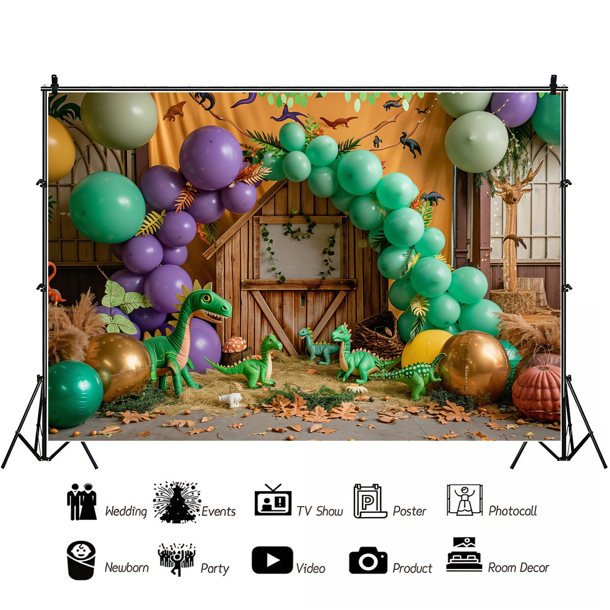 Prehistoric Dinosaur Adventure Backdrop