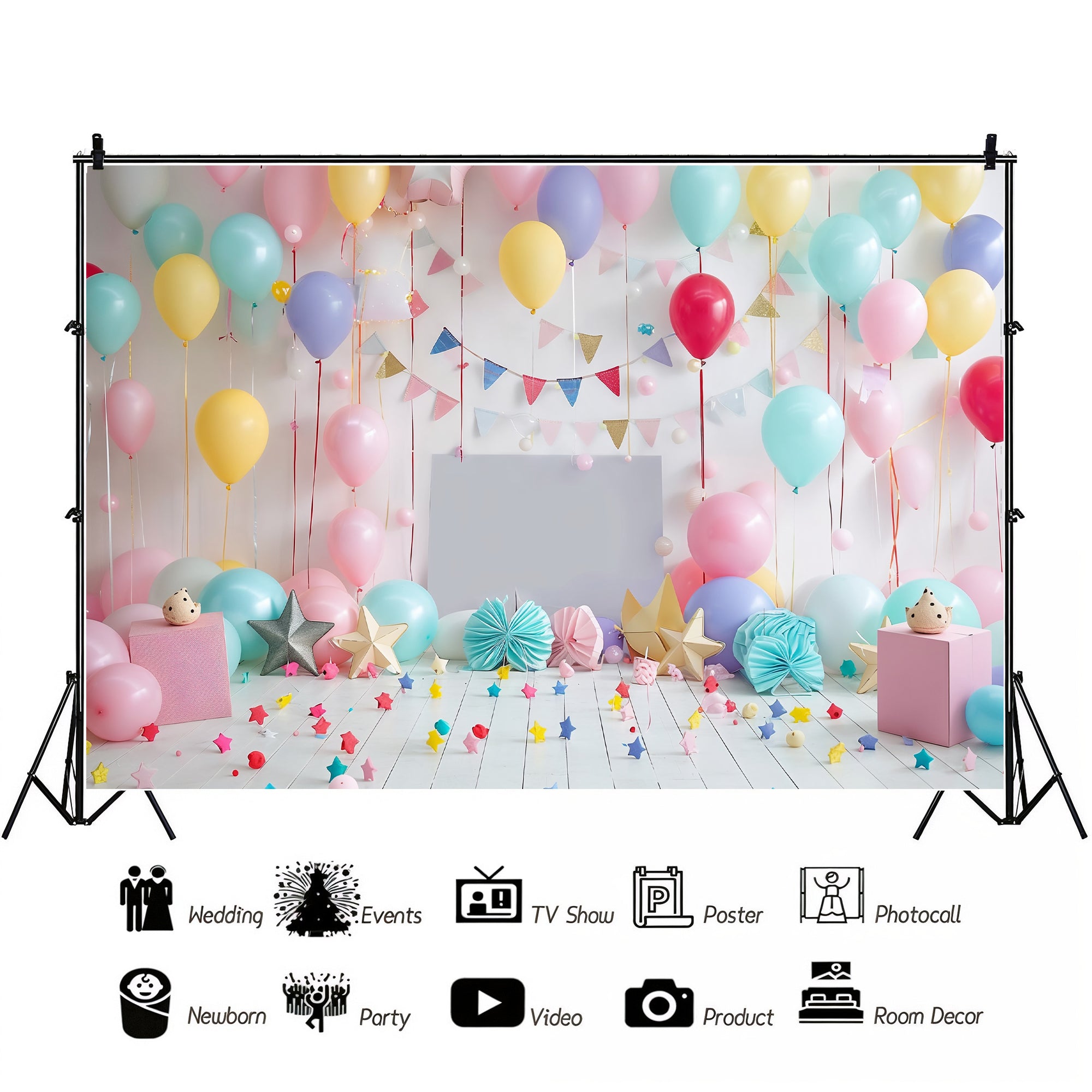 Festive Balloon Party Backdrop