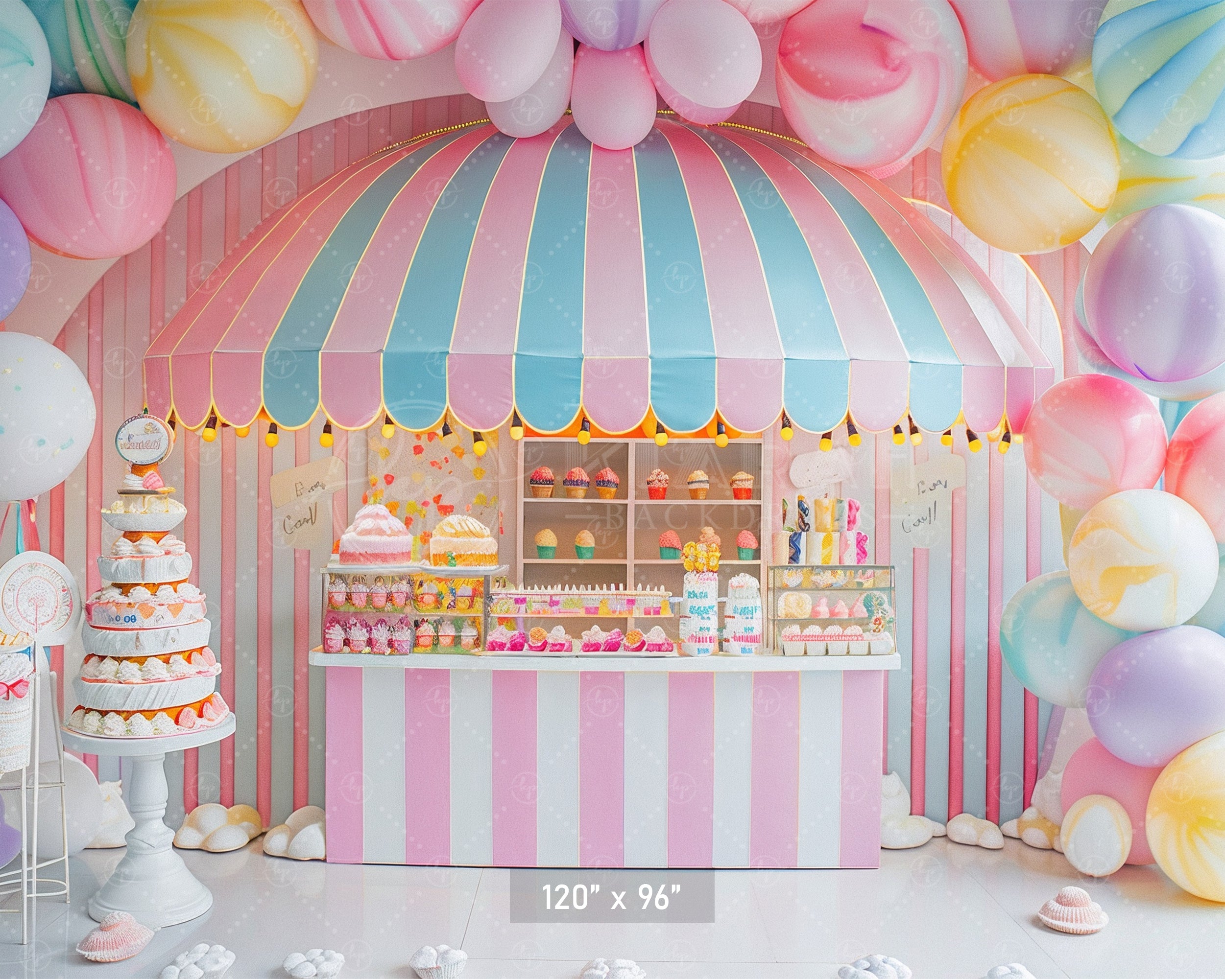Candy Shop Sweet Treats Bakcdrop