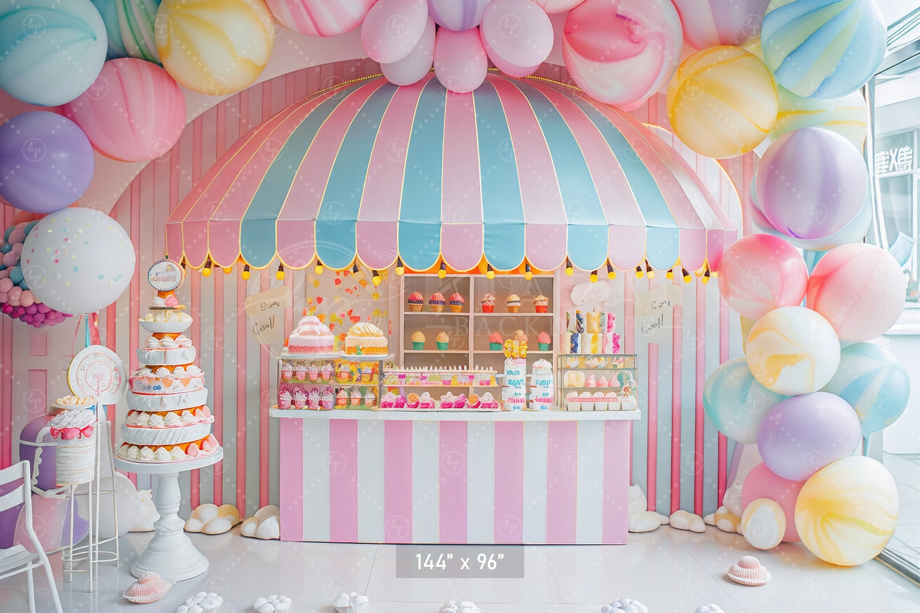 Candy Shop Sweet Treats Bakcdrop