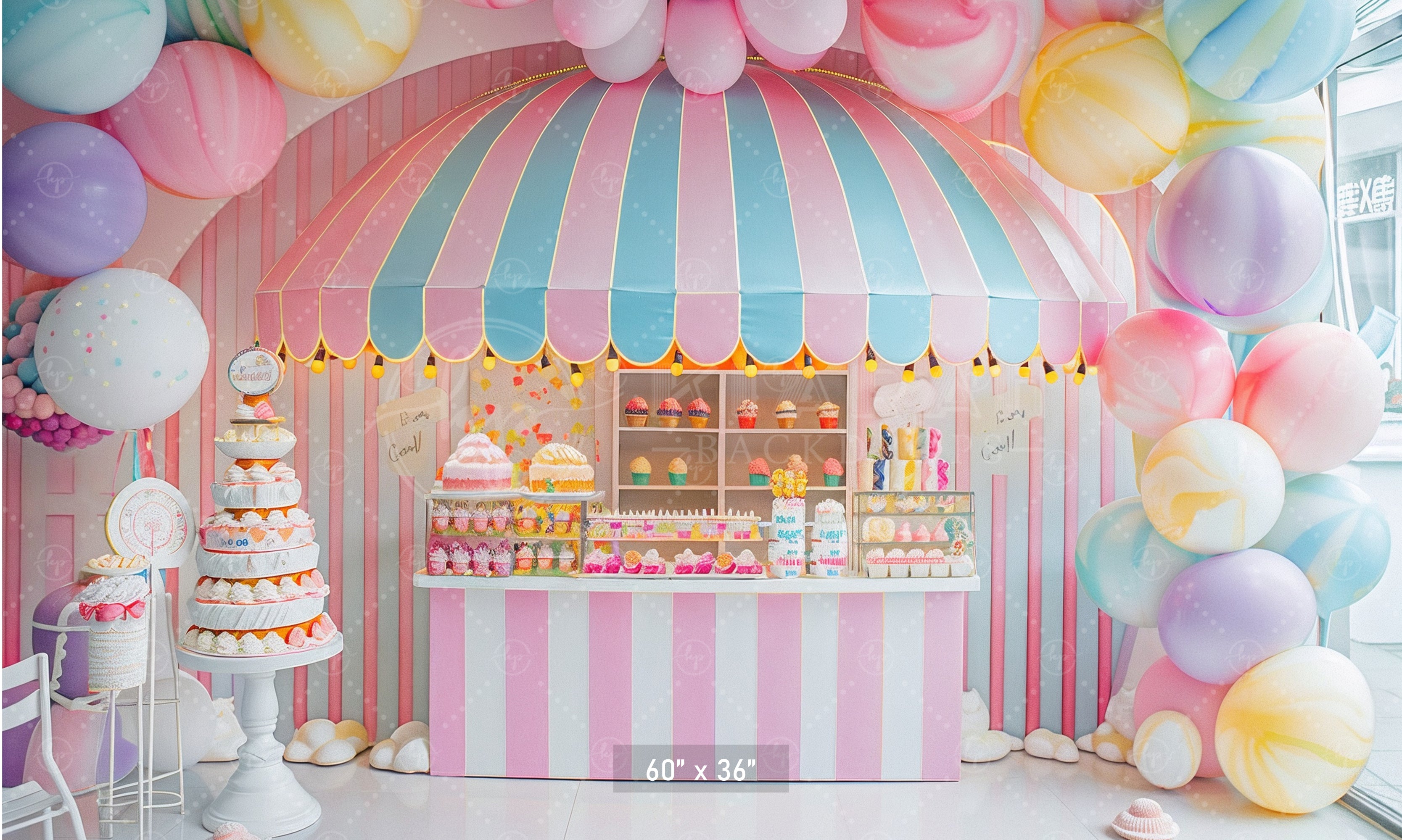 Candy Shop Sweet Treats Bakcdrop