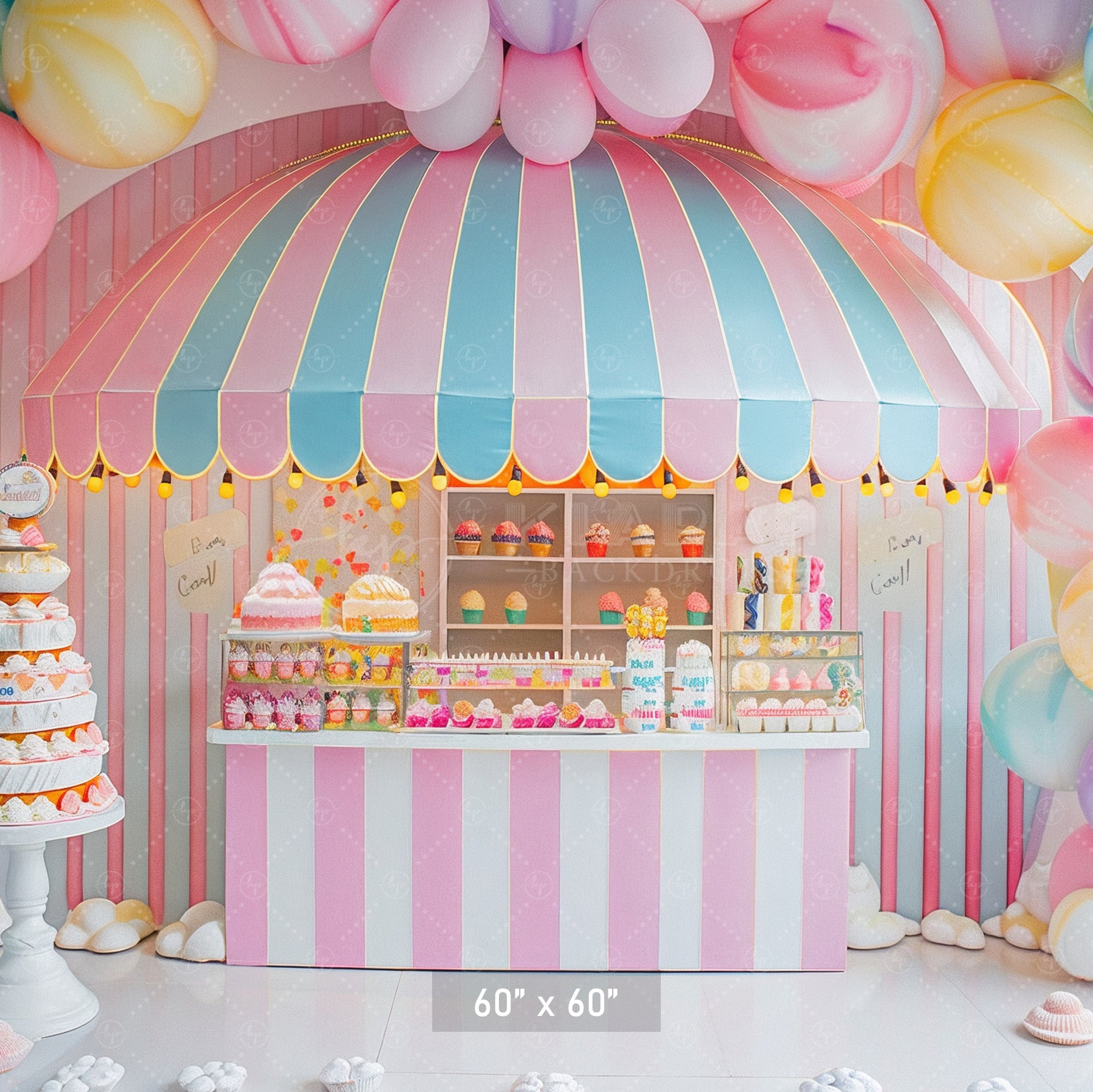 Candy Shop Sweet Treats Bakcdrop