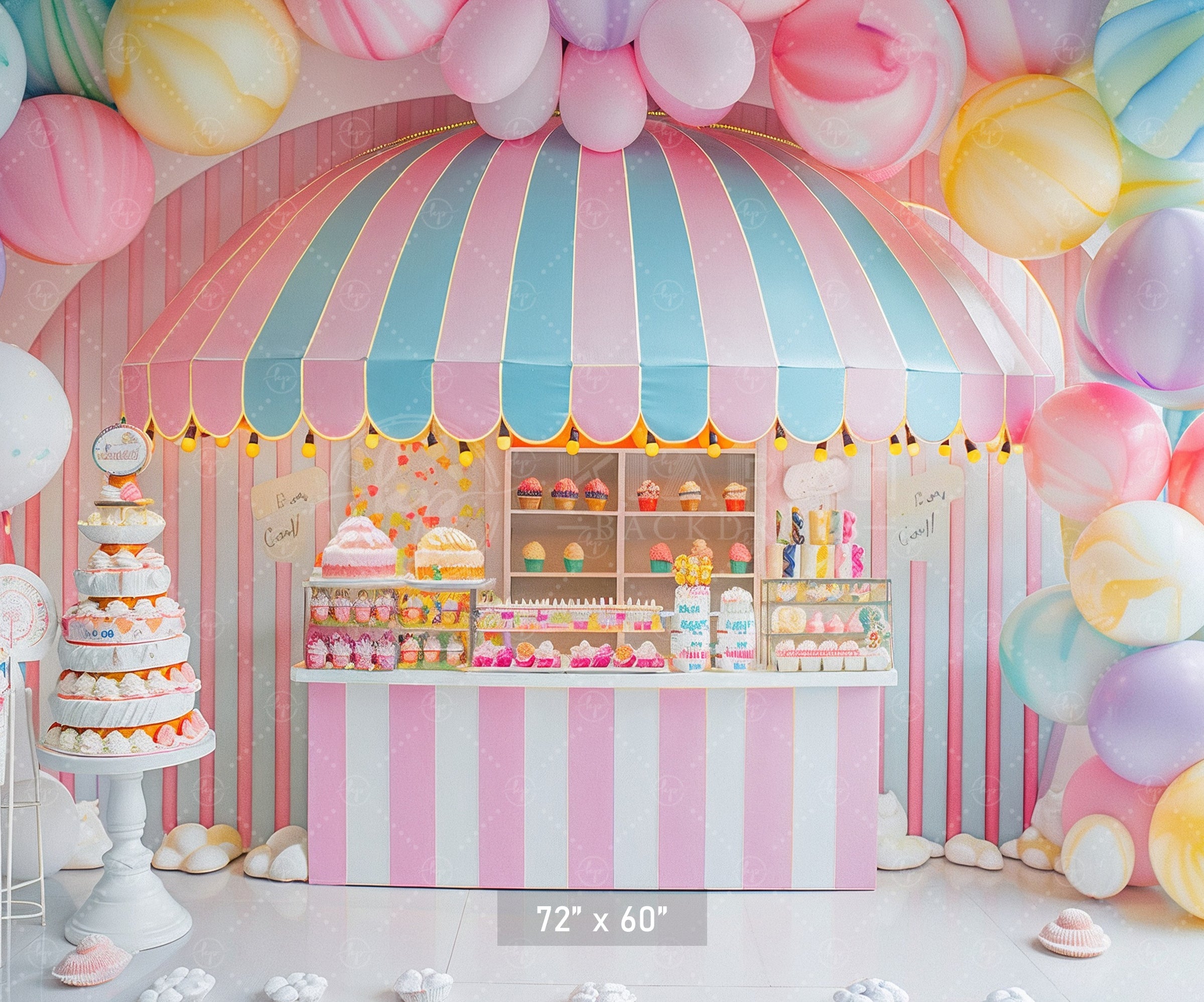 Candy Shop Sweet Treats Bakcdrop