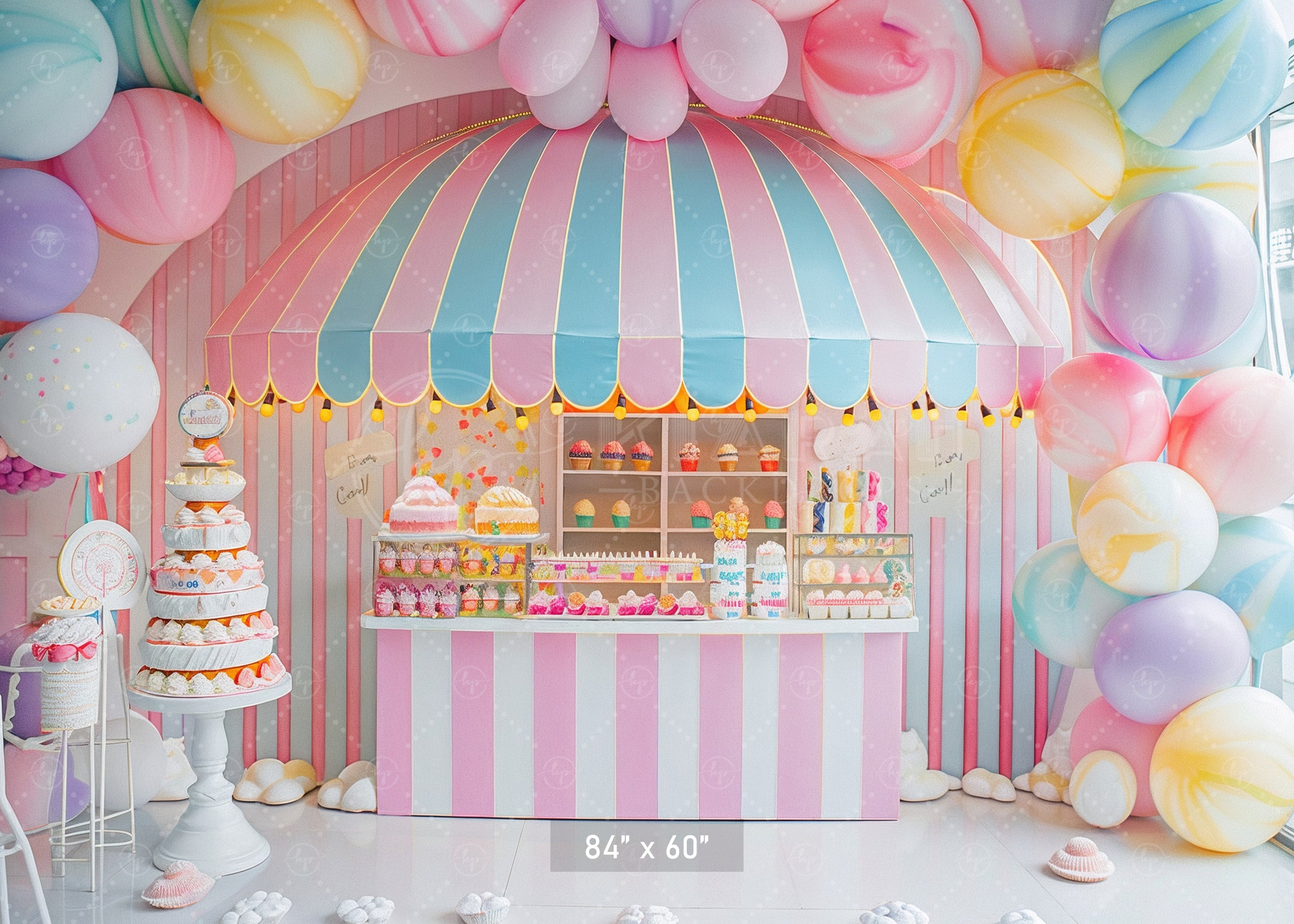 Candy Shop Sweet Treats Bakcdrop