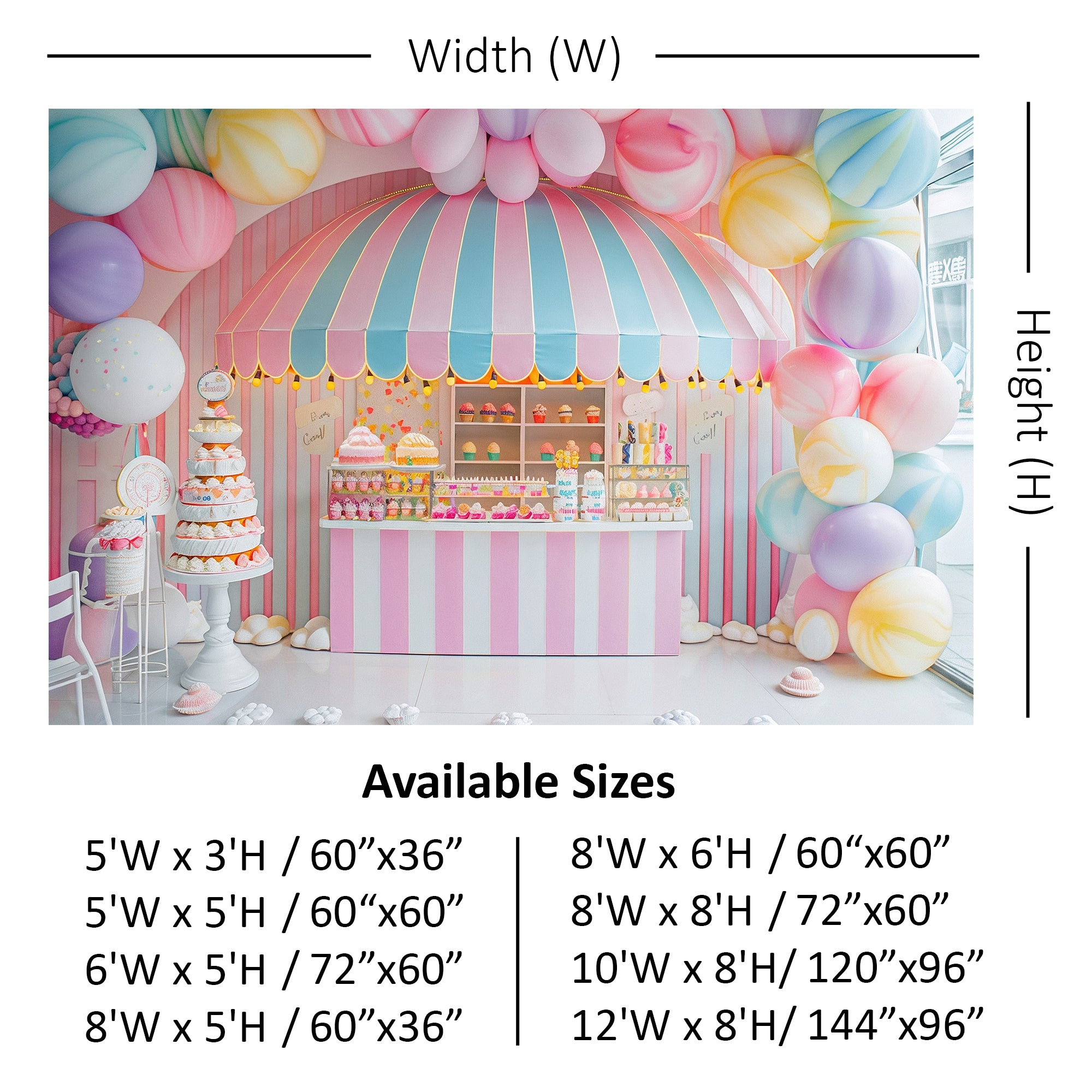 Candy Shop Sweet Treats Bakcdrop