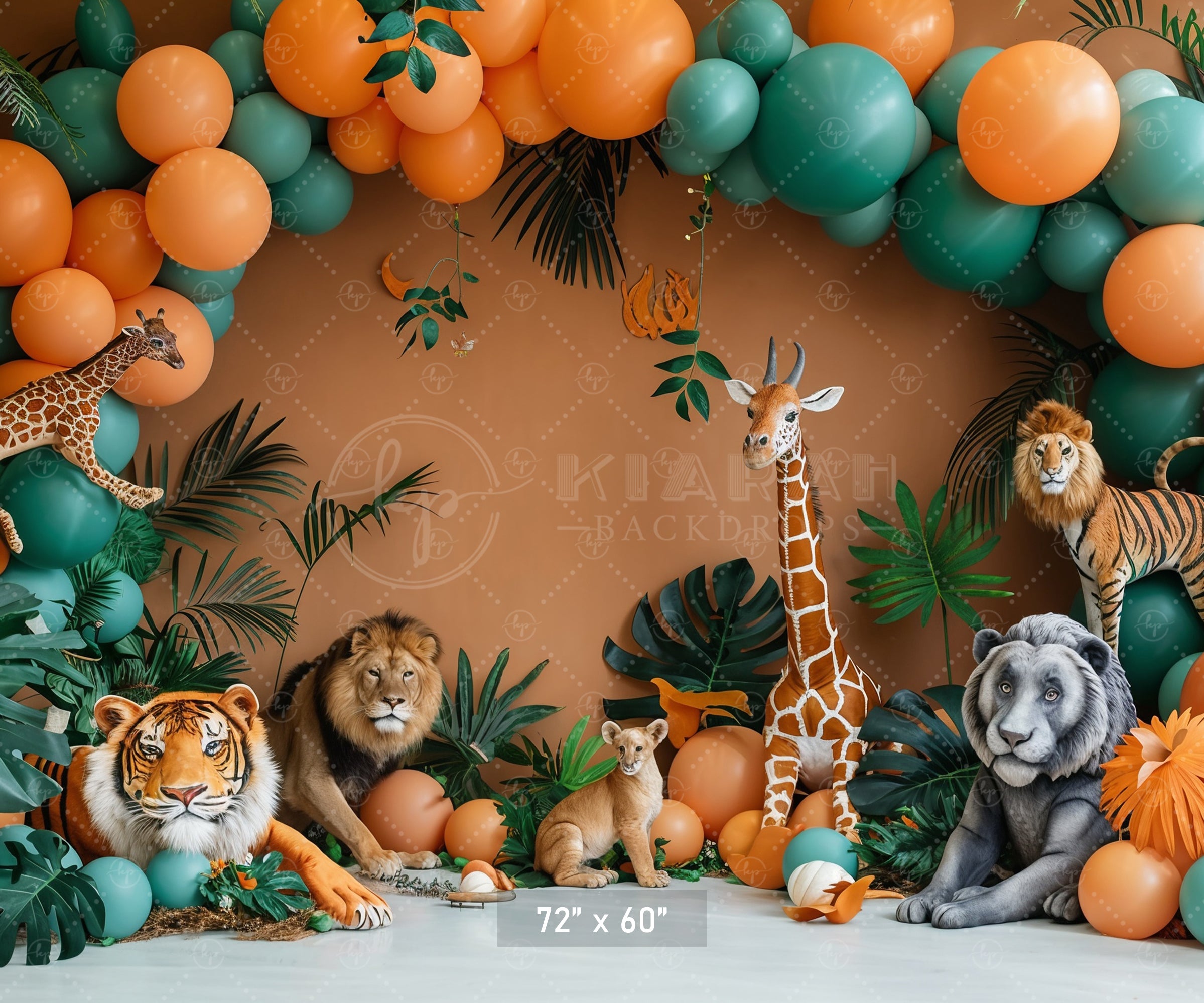 Jungle Safari Balloon Adventure Backdrop