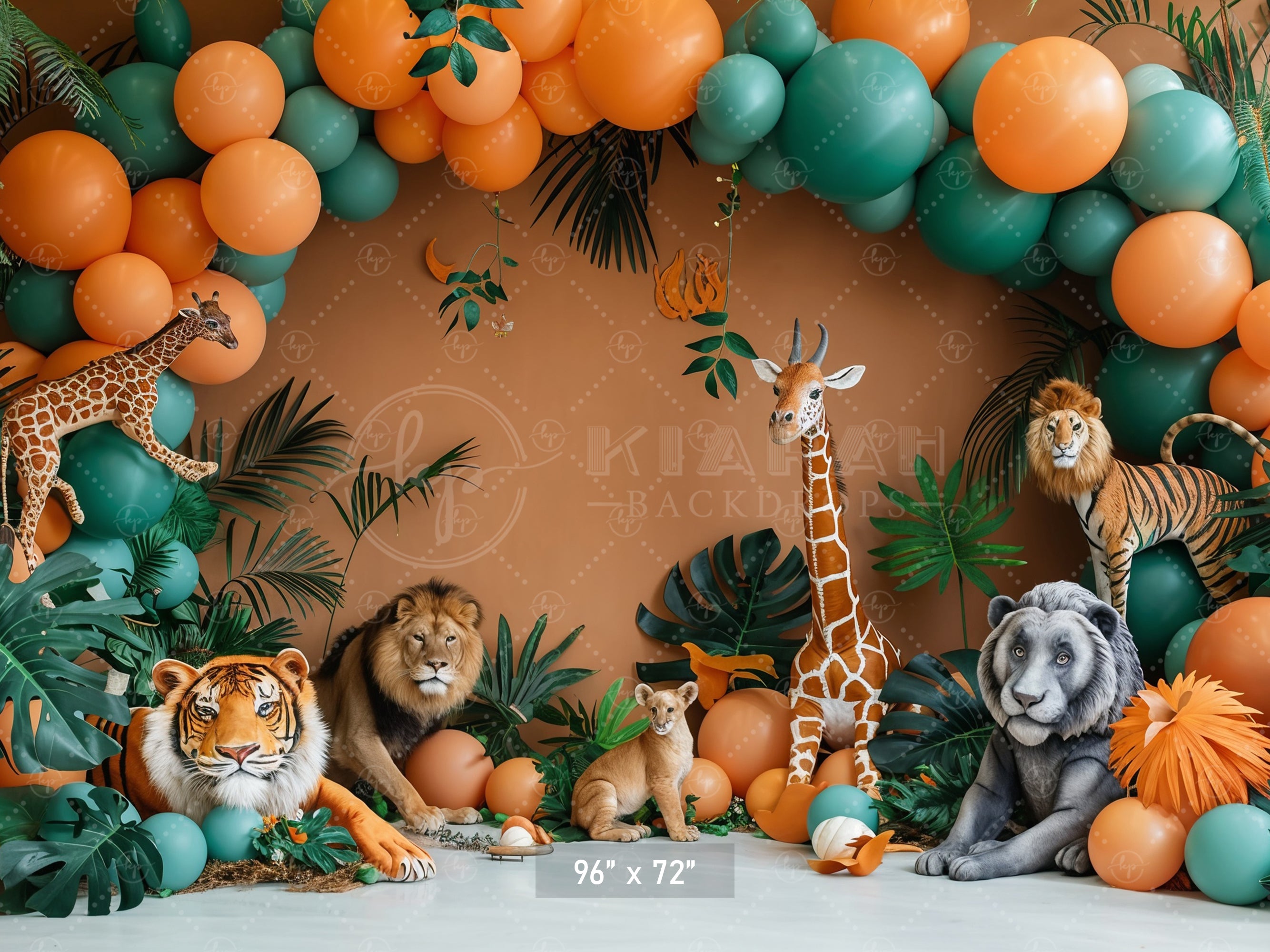 Jungle Safari Balloon Adventure Backdrop