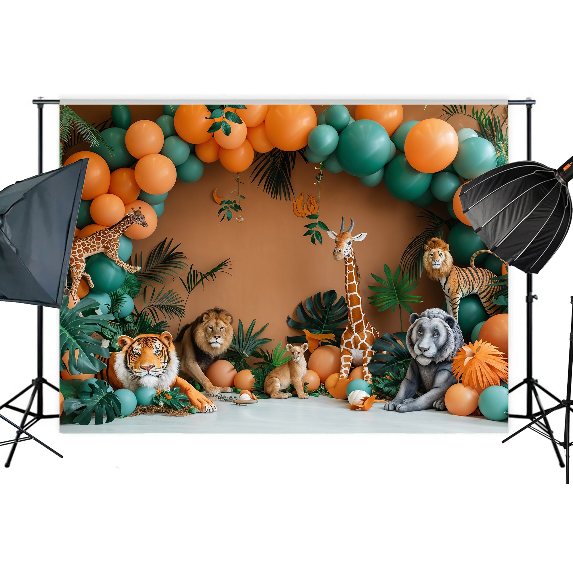 Jungle Safari Balloon Adventure Backdrop