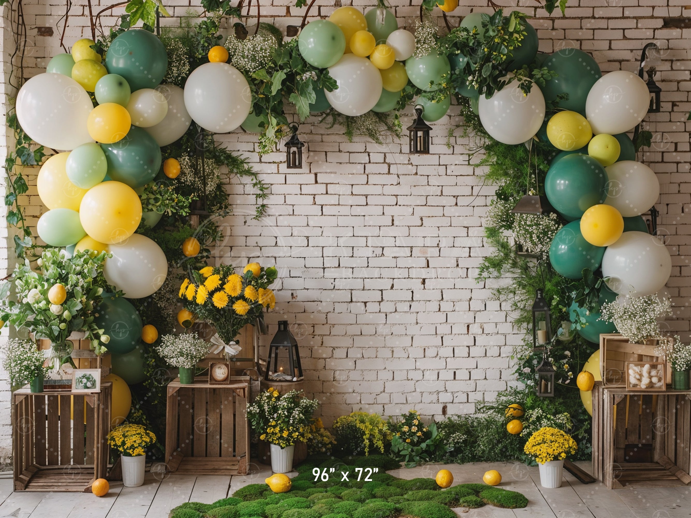 Lemon Garden Rustic Arch Backdrop – Kiarah Backdrops