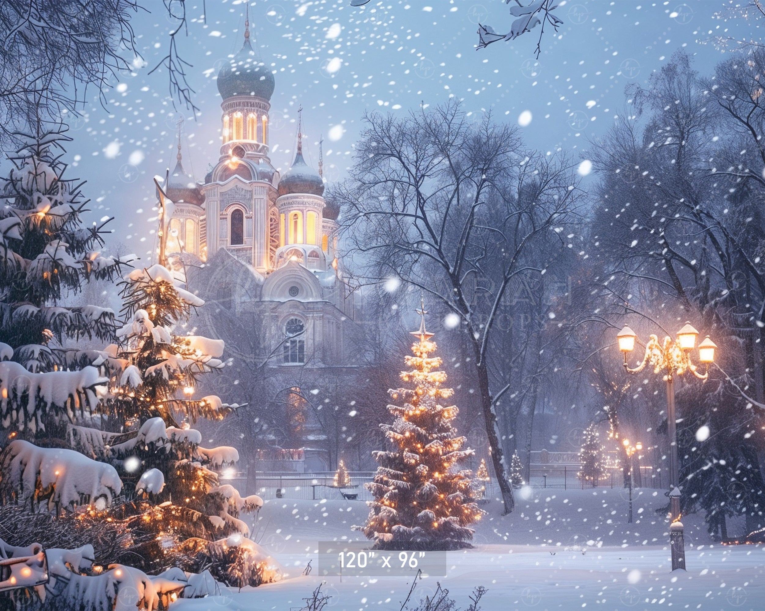 Winter Wonderland Cathedral Backdrop